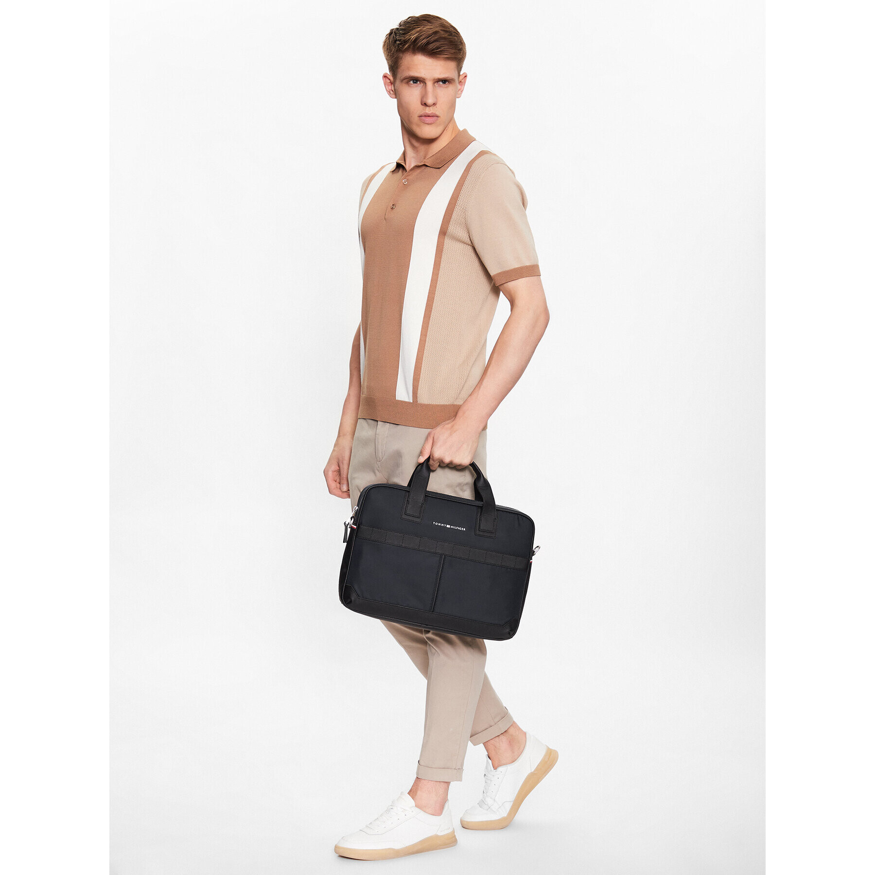 Tommy Hilfiger Torba za prenosnik Th Elevated Nylon Computer Bag AM0AM10940 Mornarsko modra - Pepit.si