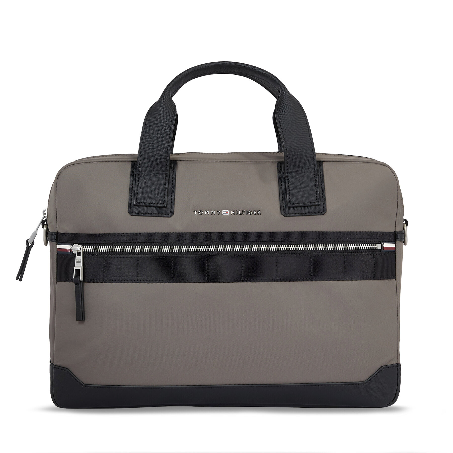 Tommy Hilfiger Torba za prenosnik Th Elevated Nylon Computer Bag AM0AM11574 Siva - Pepit.si