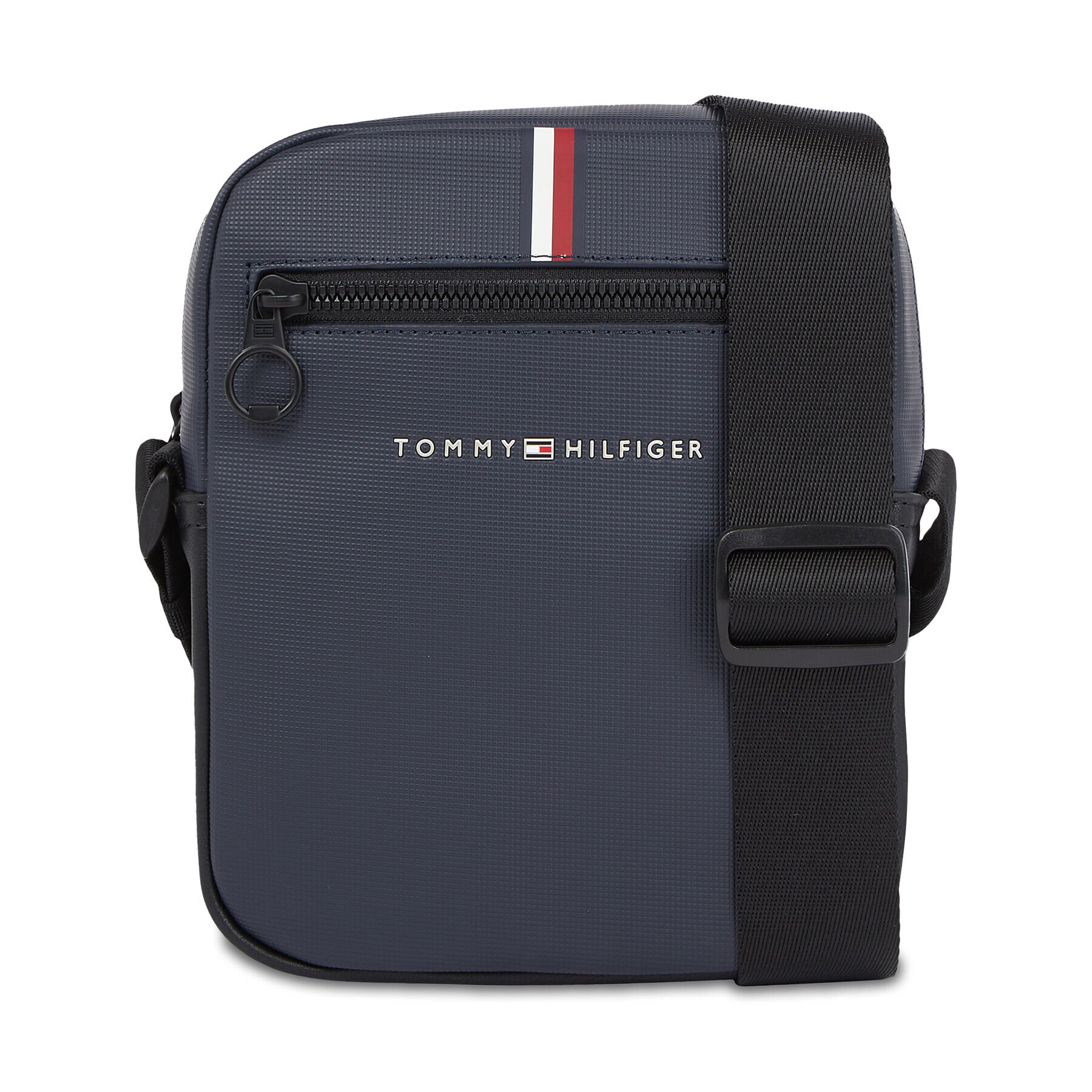 Tommy Hilfiger Torbica za okrog pasu Th Essential Pique Mini Reporter AM0AM11544 Mornarsko modra - Pepit.si