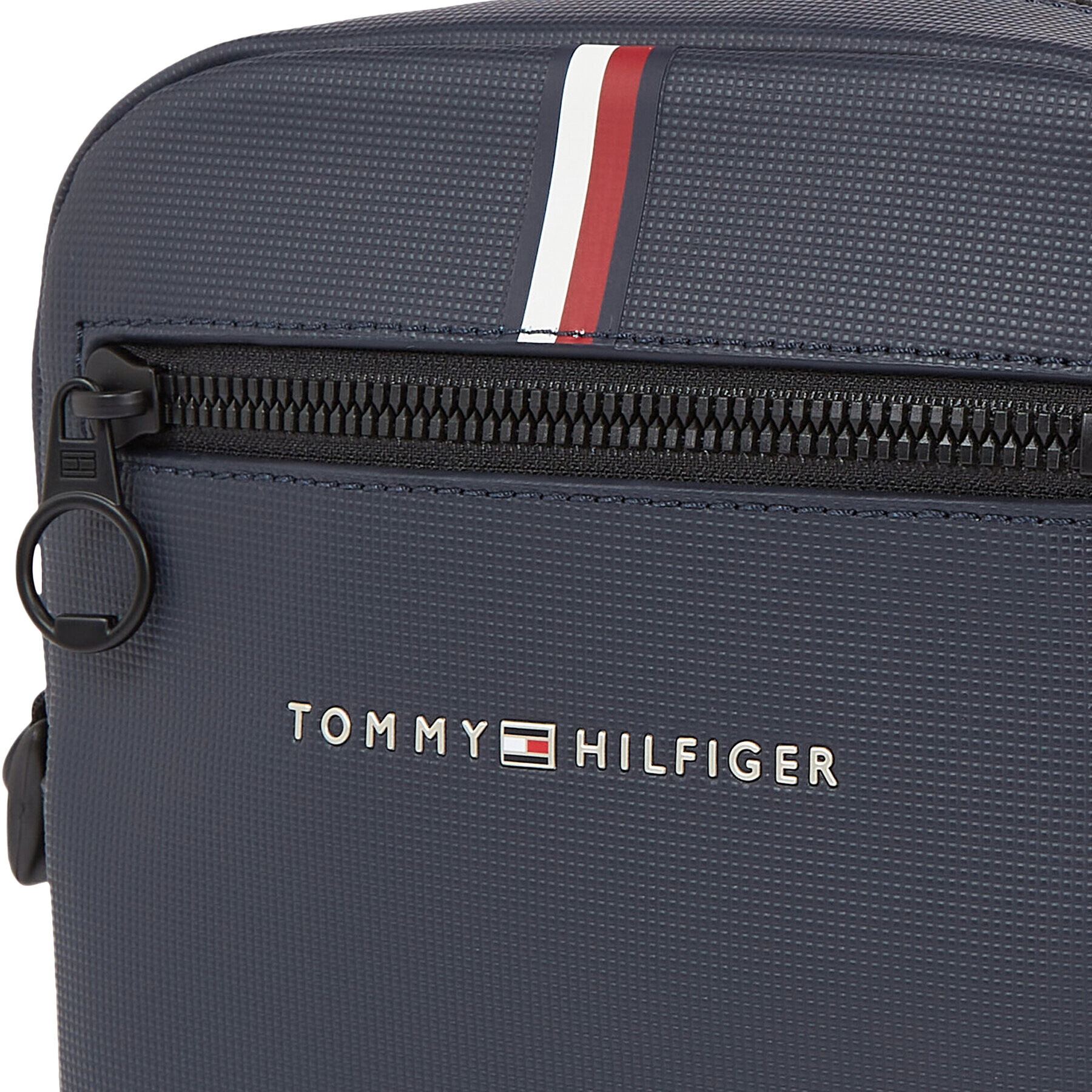 Tommy Hilfiger Torbica za okrog pasu Th Essential Pique Mini Reporter AM0AM11544 Mornarsko modra - Pepit.si