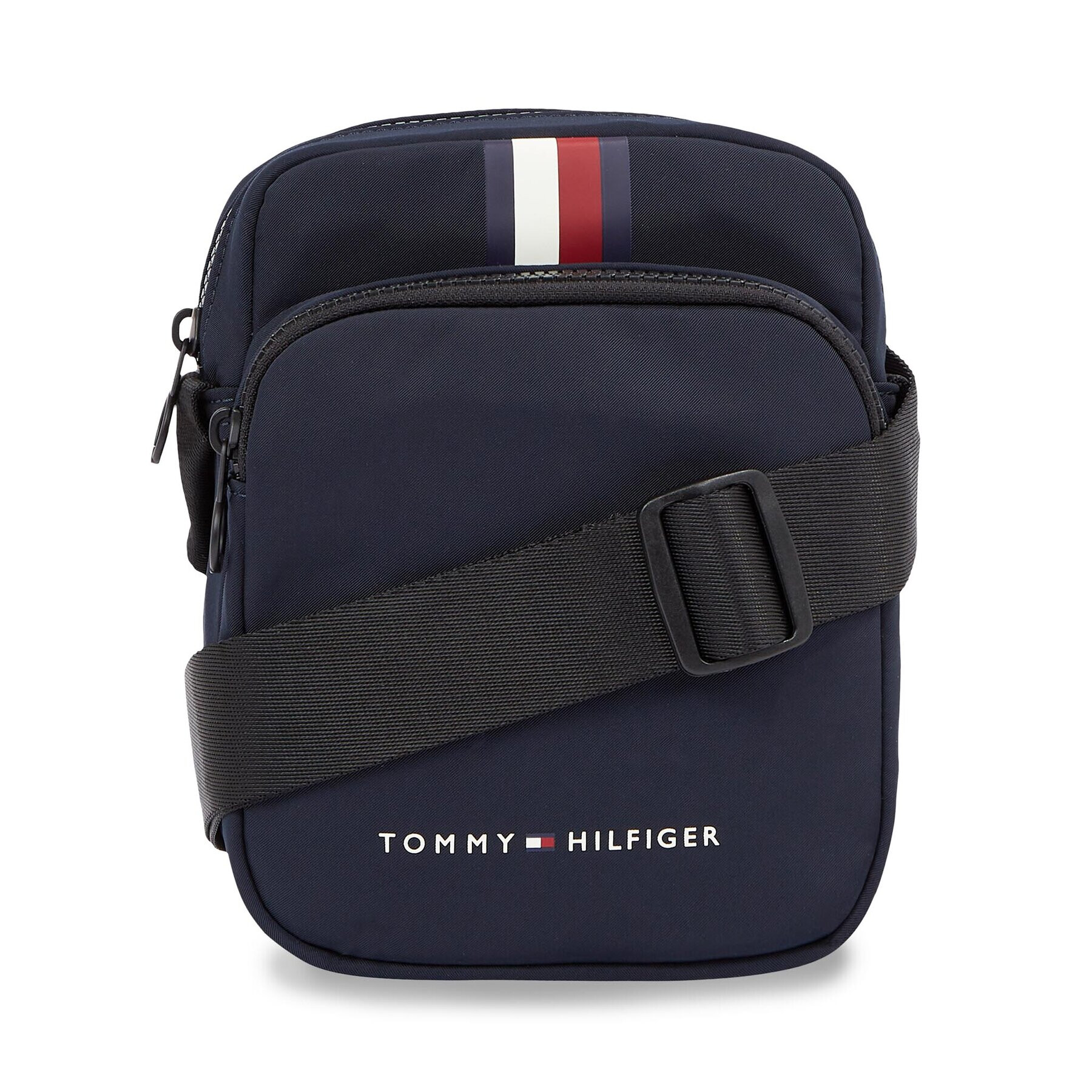 Tommy Hilfiger Torbica za okrog pasu Th Skyline Stripe Mini Reporter AM0AM12091 Mornarsko modra - Pepit.si