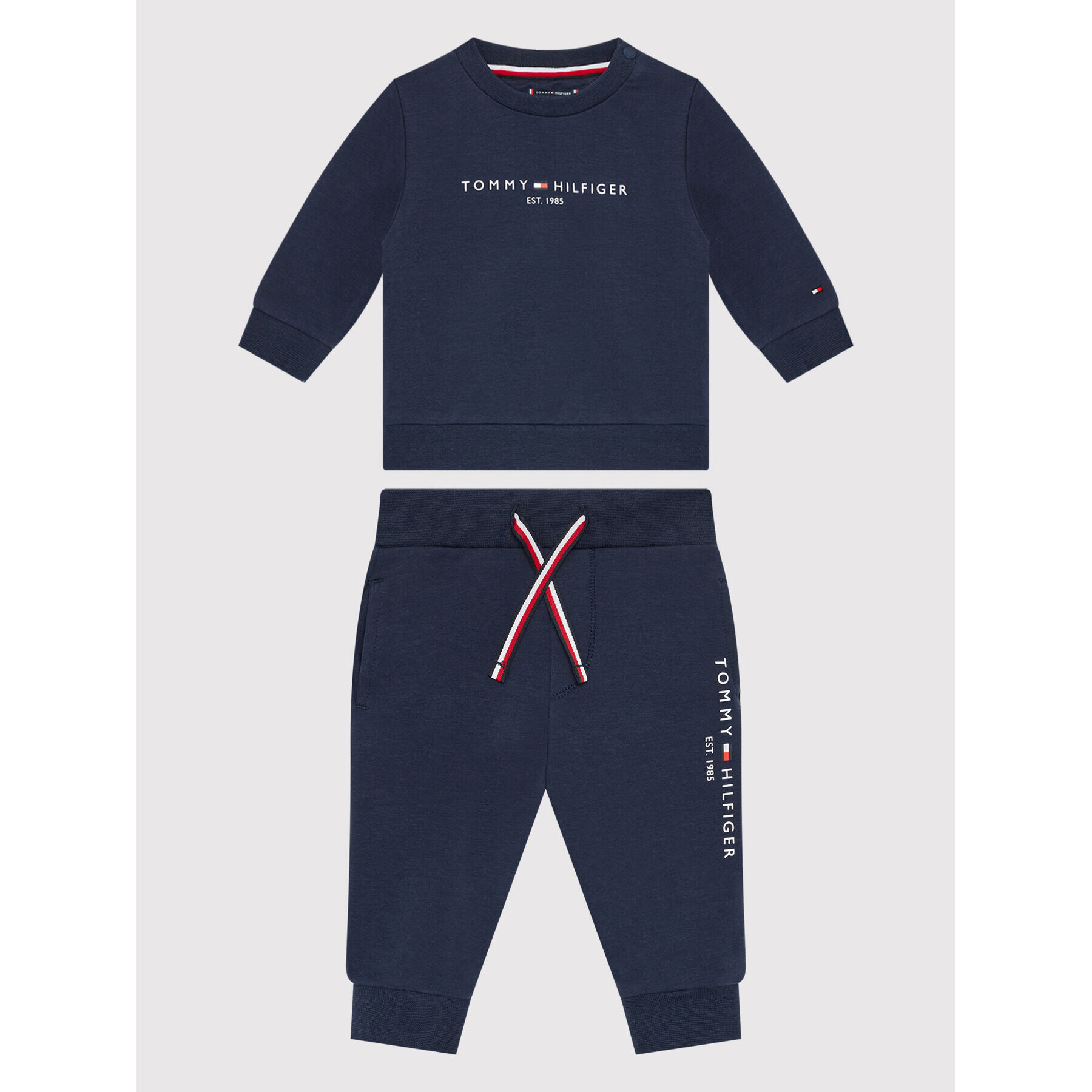 Tommy Hilfiger Trenirka Baby Essential KN0KN01485 Mornarsko modra Regular Fit - Pepit.si