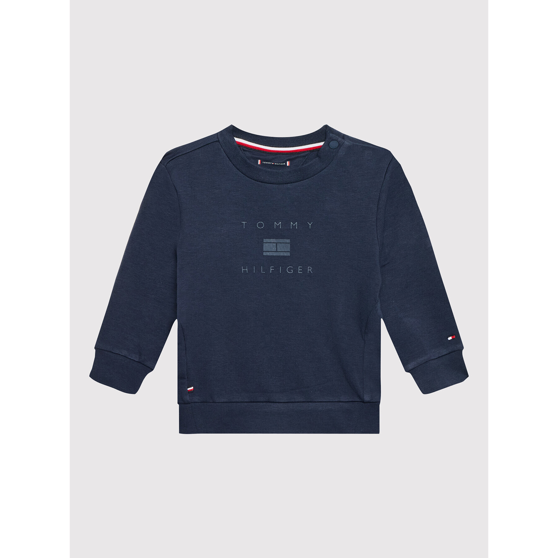 Tommy Hilfiger Trenirka Baby Logo KN0KN01417 Mornarsko modra Regular Fit - Pepit.si