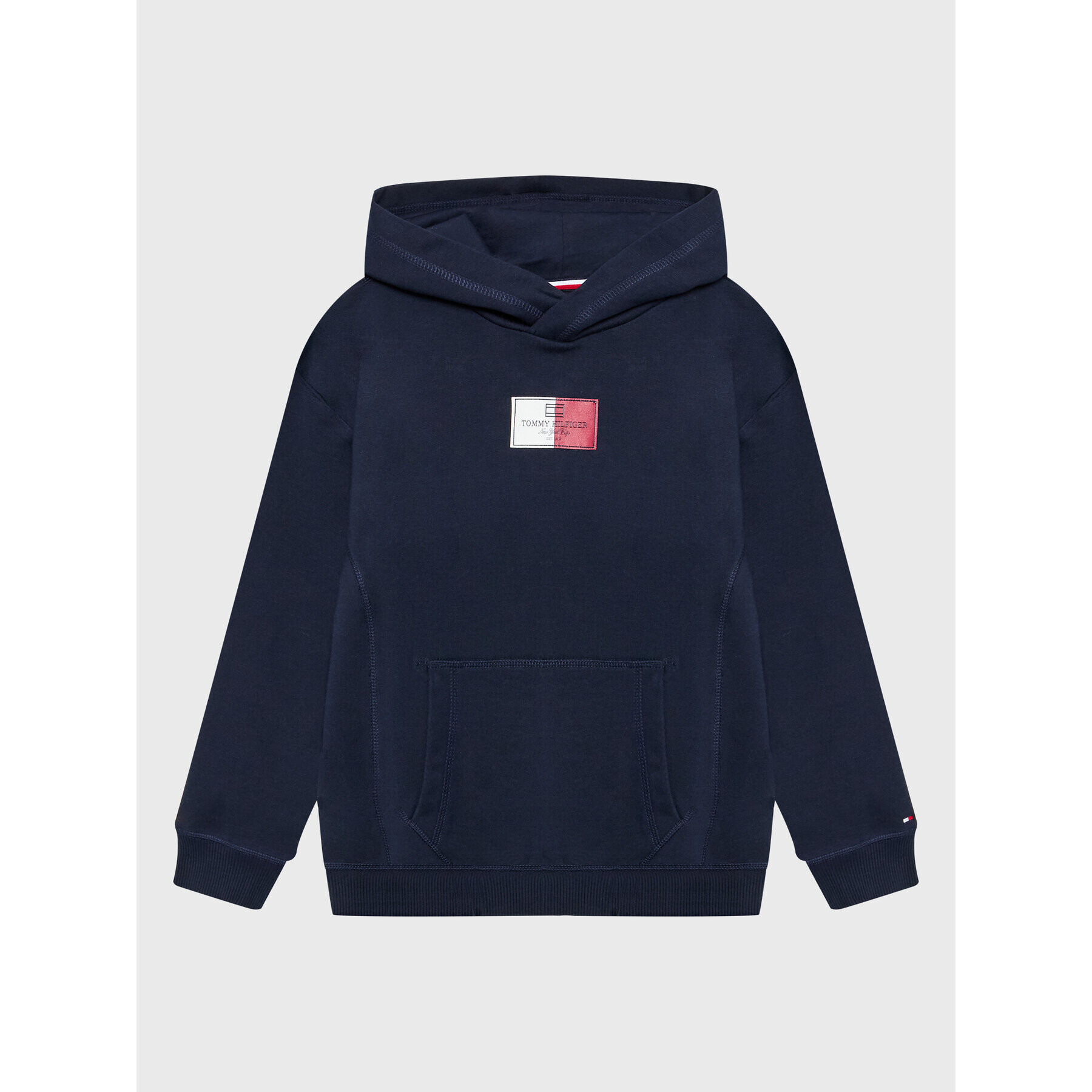 Tommy Hilfiger Trenirka Flag Label KB0KB07780 M Mornarsko modra Regular Fit - Pepit.si