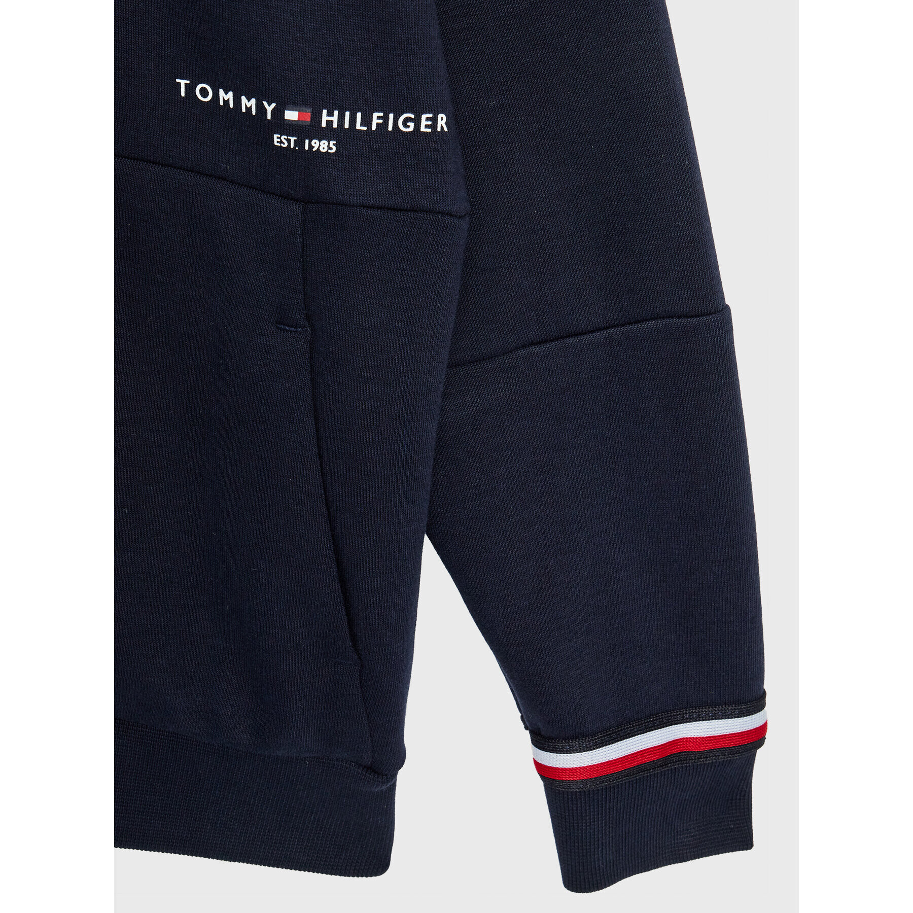 Tommy Hilfiger Trenirka Global Stripe KB0KB07958 D Mornarsko modra Regular Fit - Pepit.si