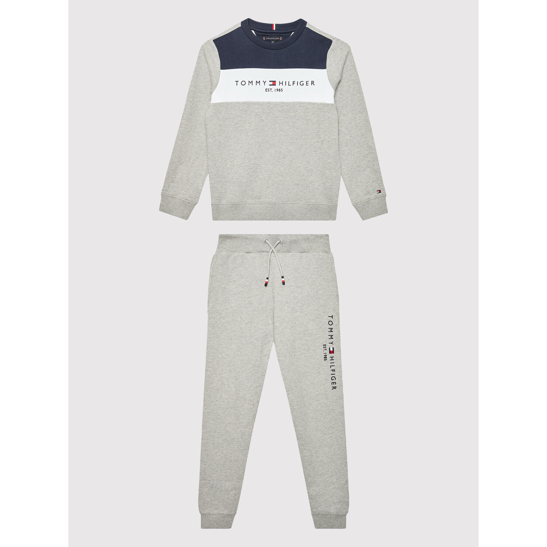 Tommy Hilfiger Trenirka KB0KB07100 D Siva Regular Fit - Pepit.si