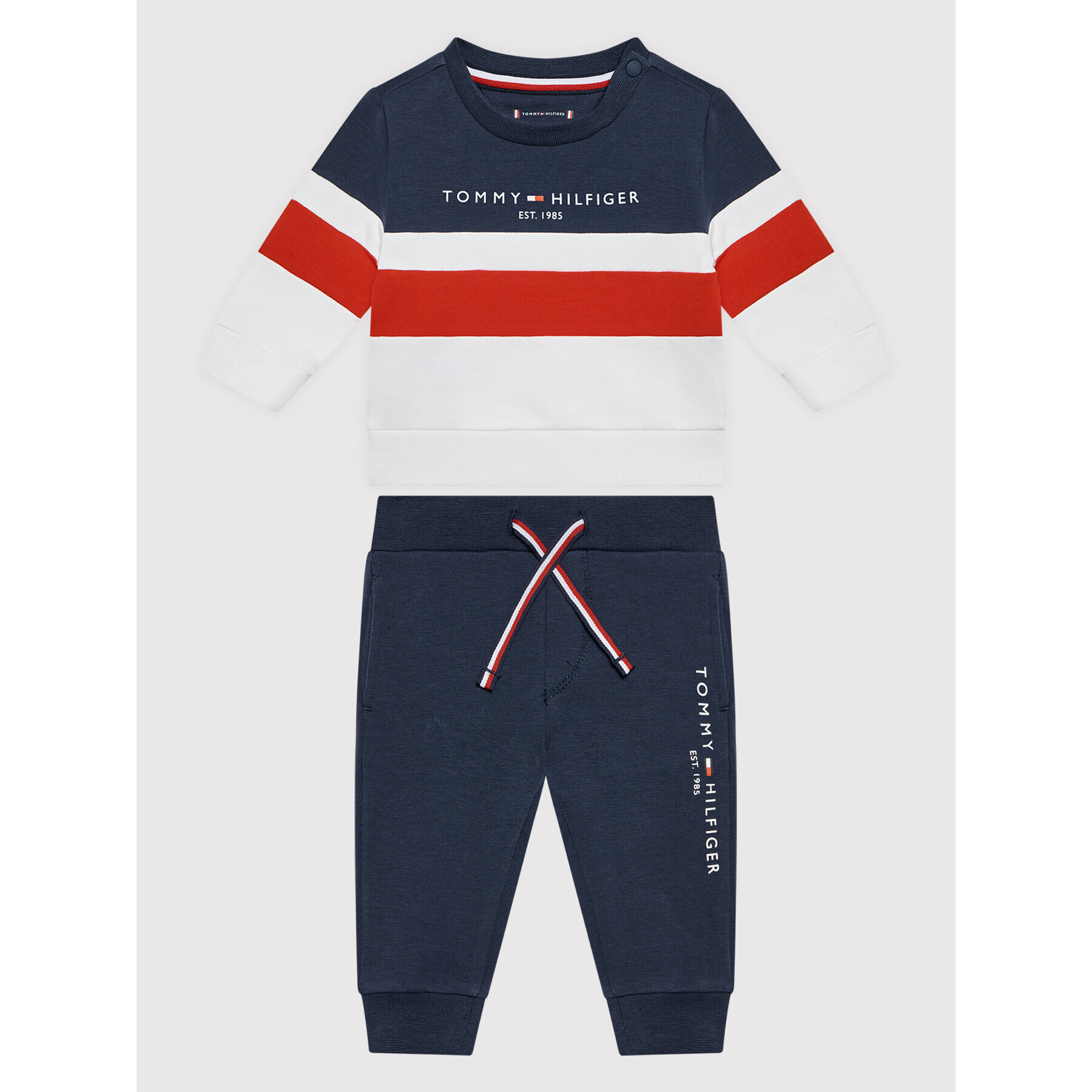 Tommy Hilfiger Trenirka KN0KN01416 Mornarsko modra Regular Fit - Pepit.si