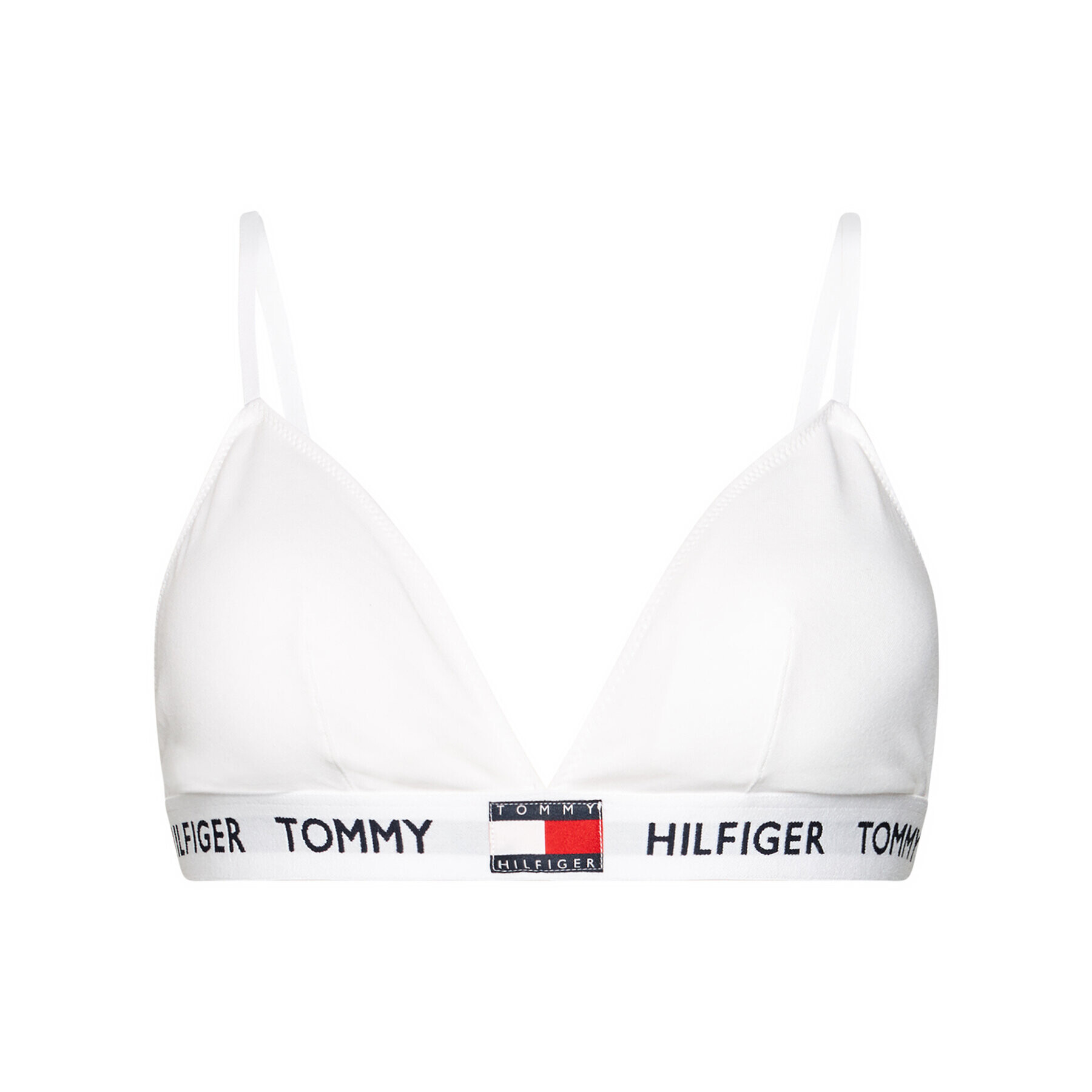 Tommy Hilfiger Trikotni nedrček Padded Triangle Bra UW0UW02243 Bela - Pepit.si