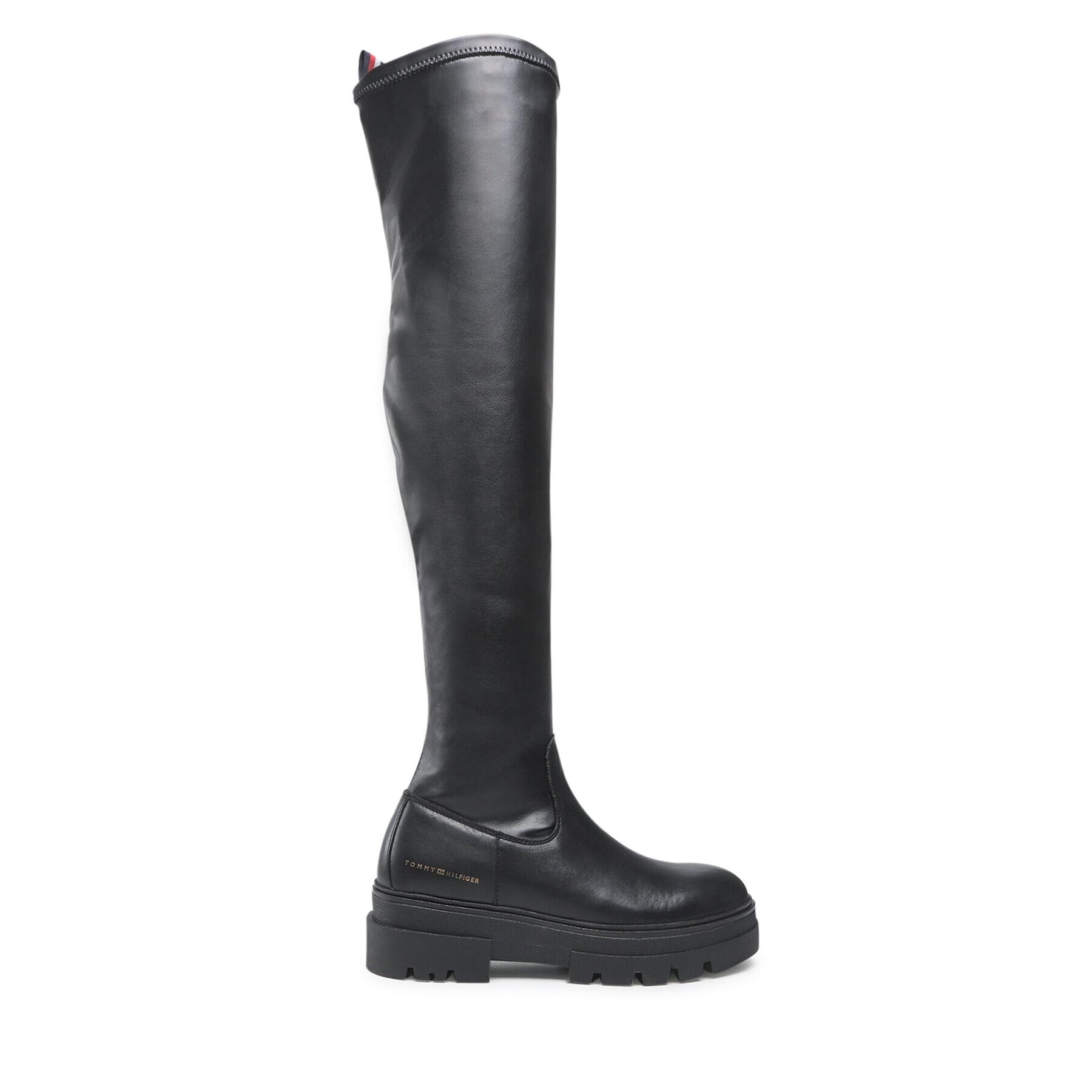 Tommy Hilfiger Visoki Škornji Monochromatic Over The Knee Boot FW0FW07055 Črna - Pepit.si