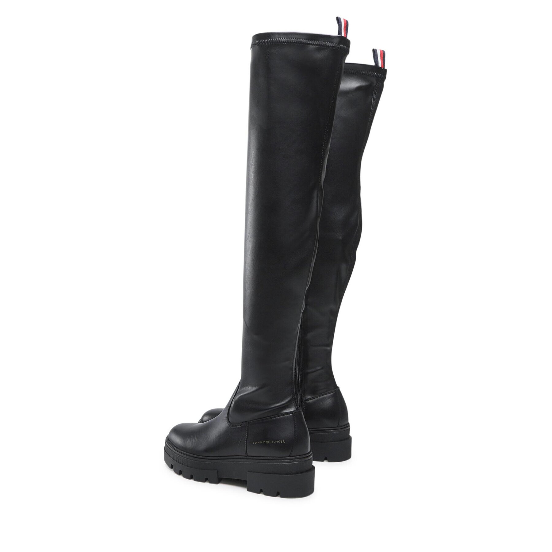 Tommy Hilfiger Visoki Škornji Monochromatic Over The Knee Boot FW0FW07055 Črna - Pepit.si