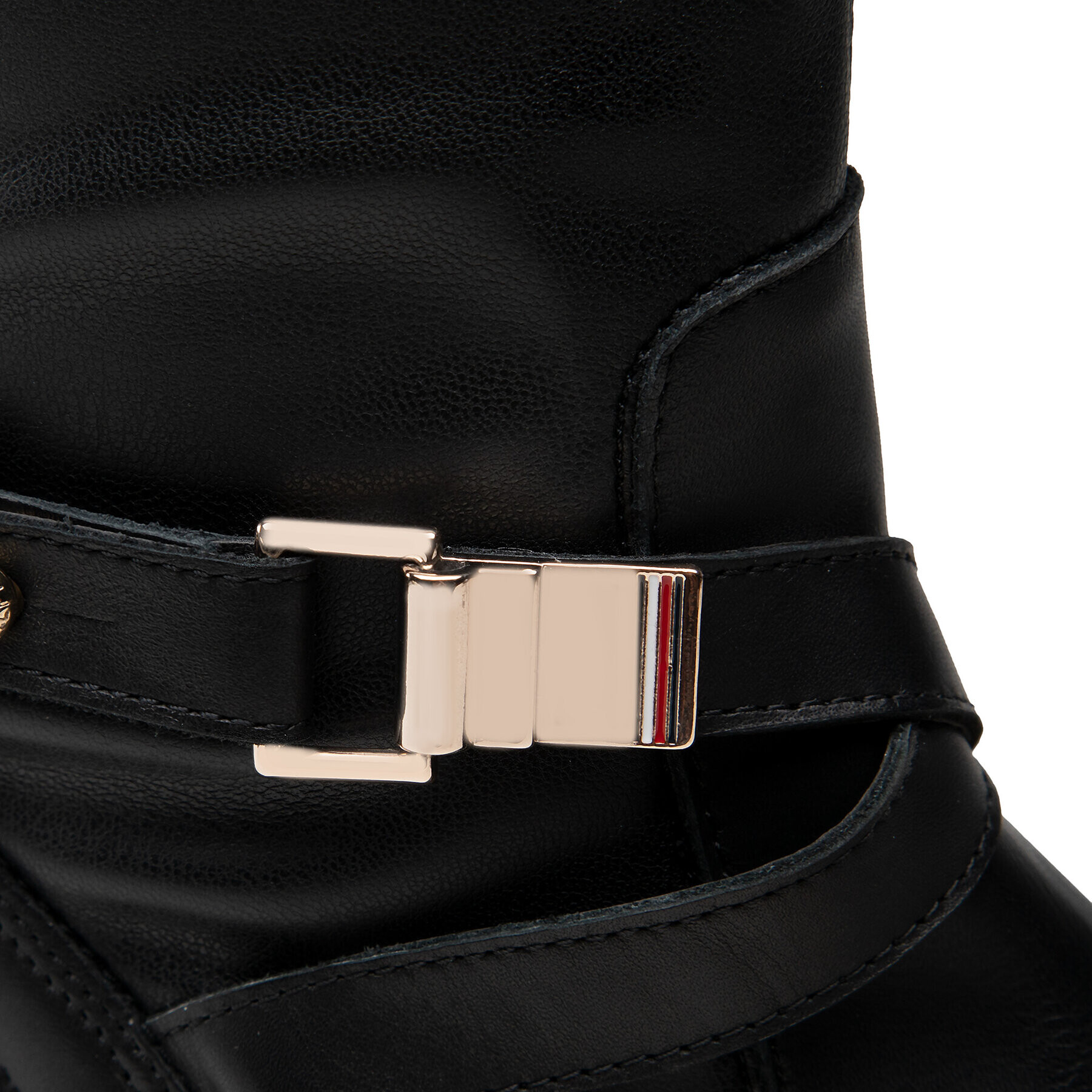 Tommy Hilfiger Visoki Škornji Th Hardware Overknee Boot FW0FW06057 Črna - Pepit.si