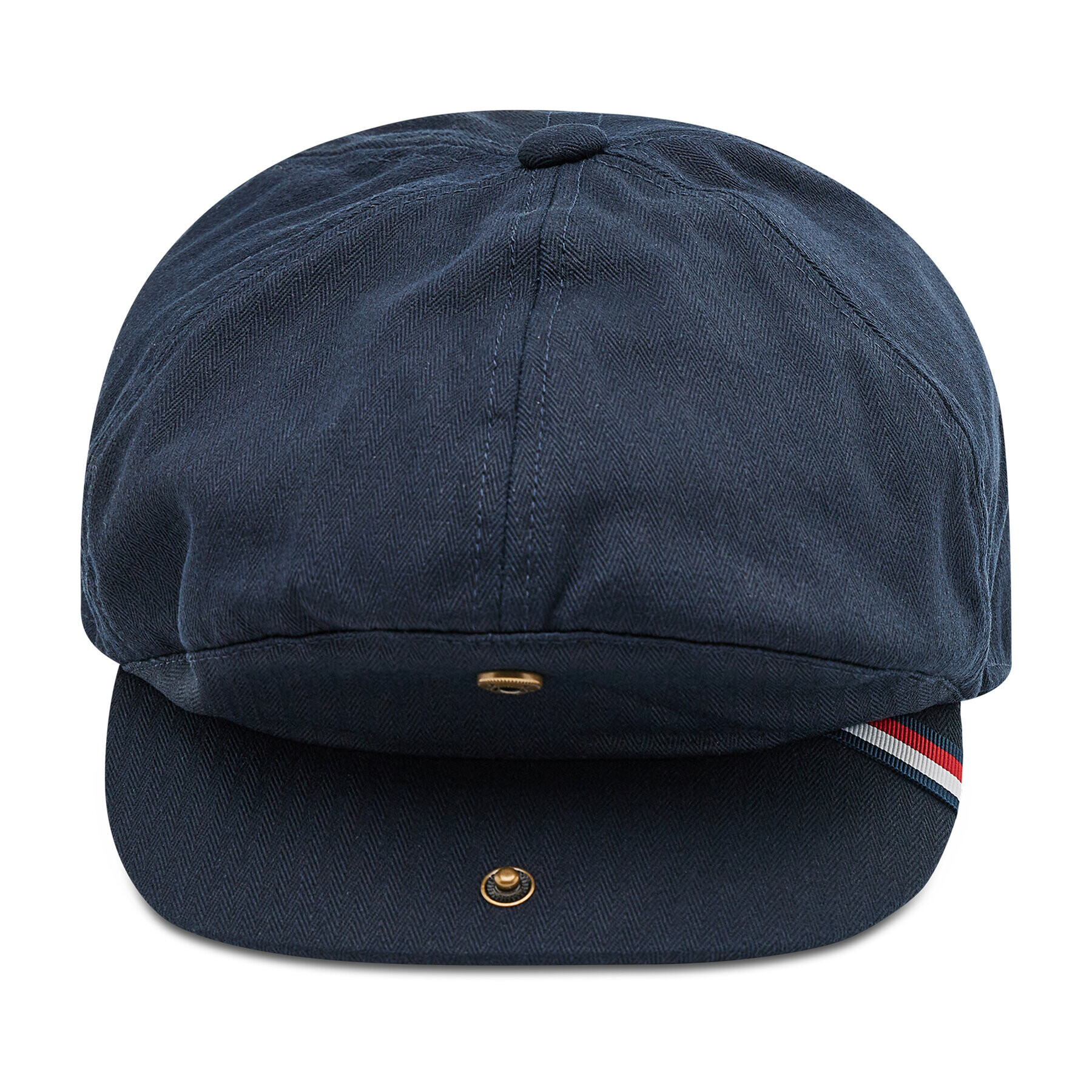 Tommy Hilfiger Vojaška baretka Herringbone Flat Cap AM0AM07666 Mornarsko modra - Pepit.si