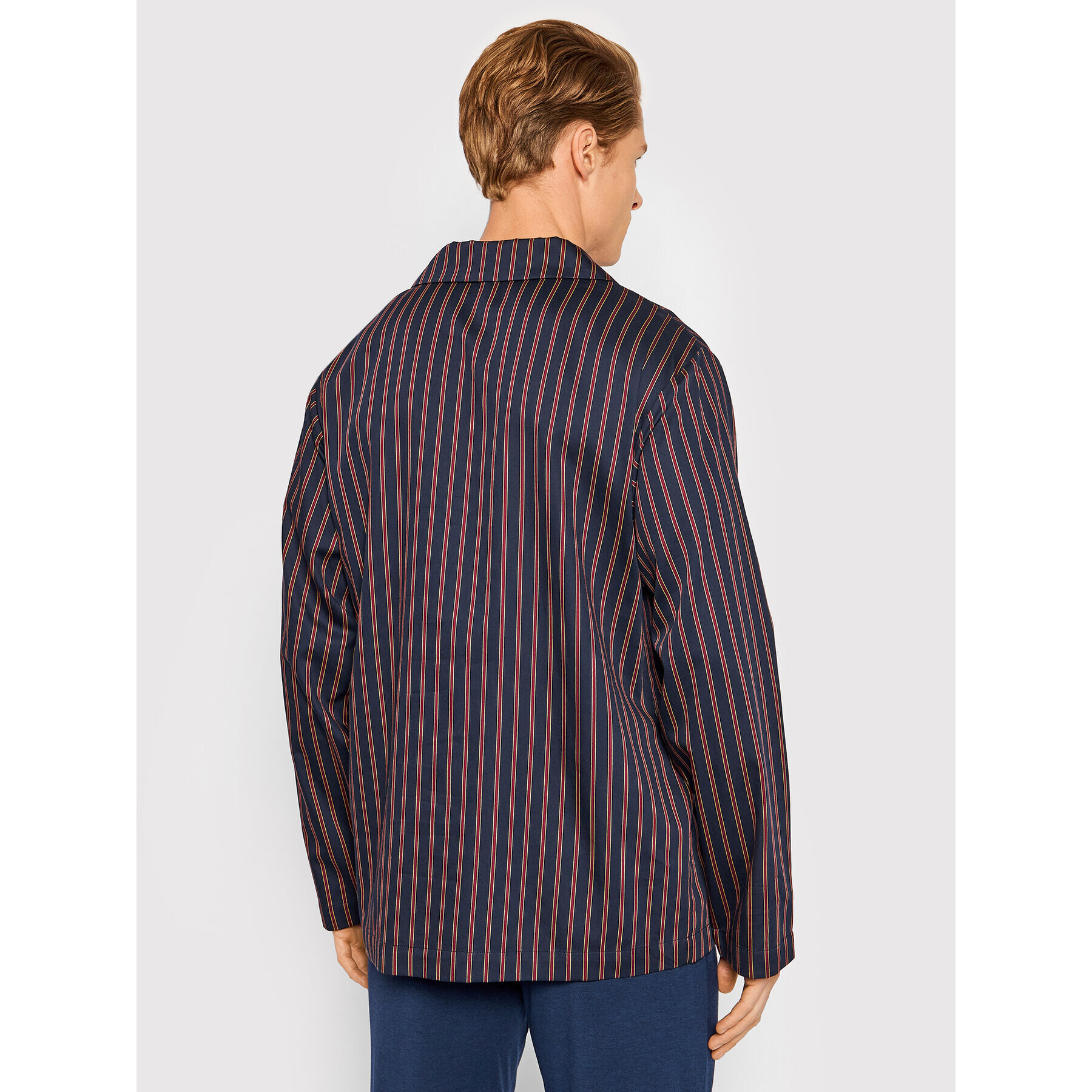 Tommy Hilfiger Zgornji del pižame Pj UM0UM02377 Mornarsko modra Regular Fit - Pepit.si