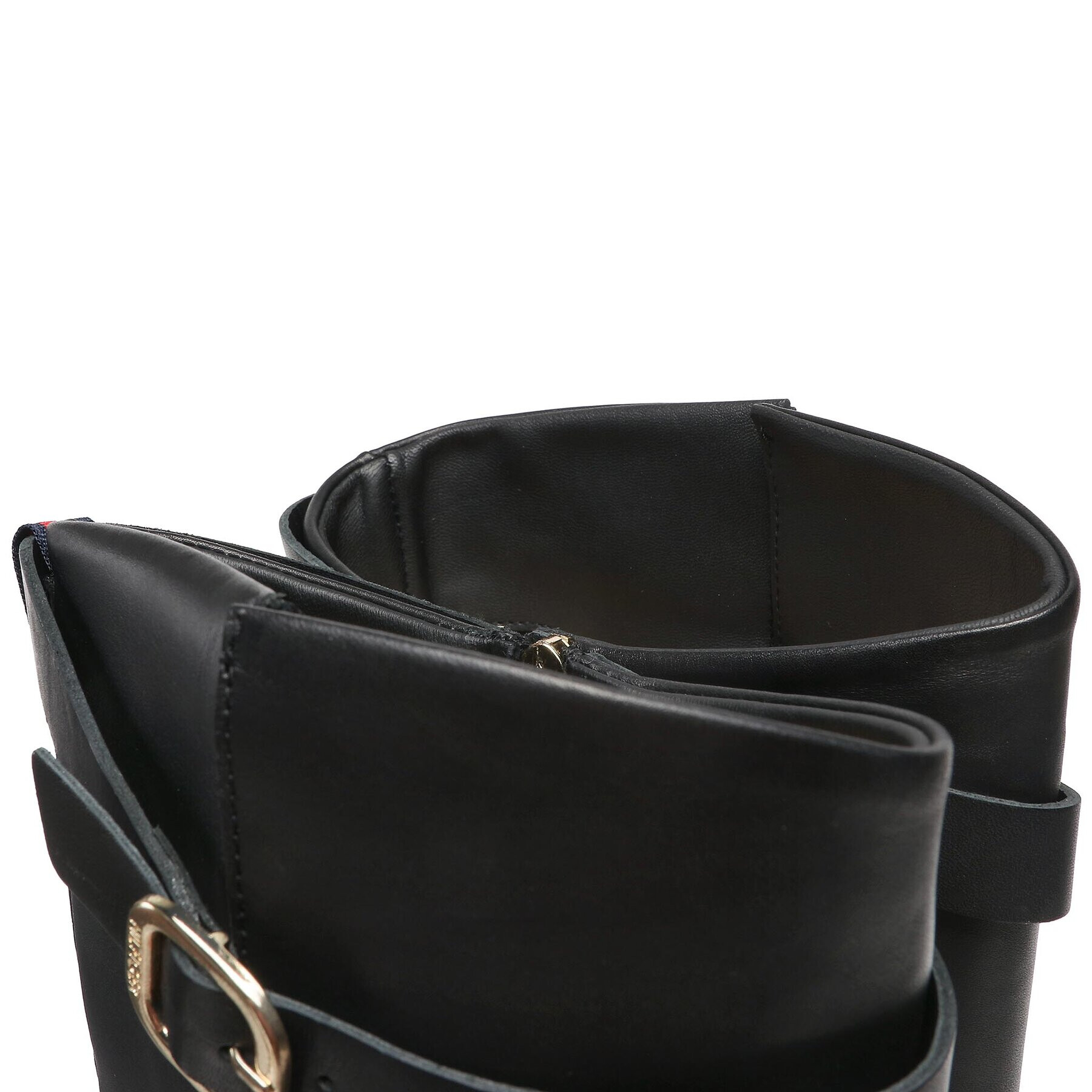 Tommy Hilfiger Zimski škornji Belt Buckle Longboot FW0FW06657 Črna - Pepit.si