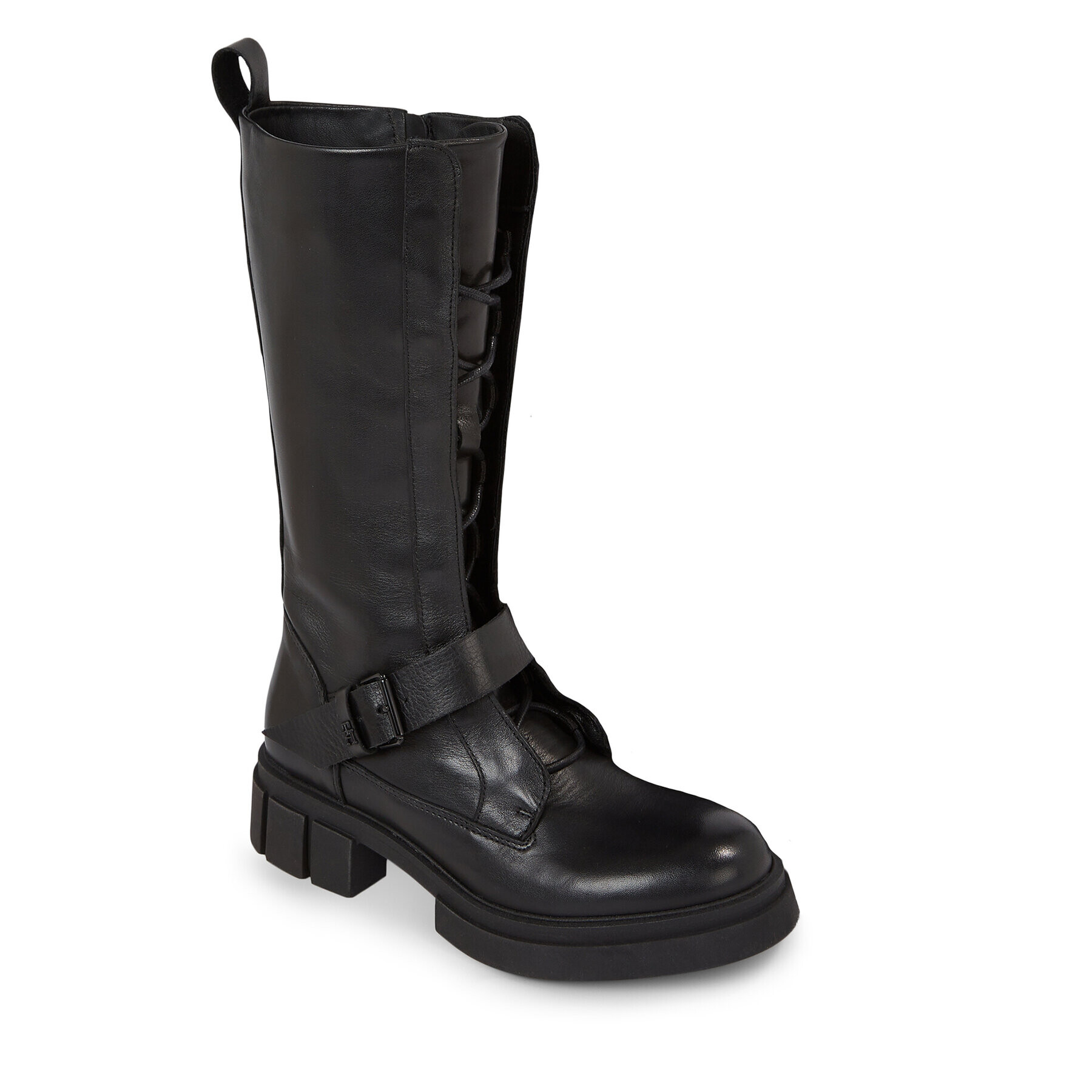 Tommy Hilfiger Zimski škornji Cool Monochromatic Bikerboot FW0FW07338 Črna - Pepit.si