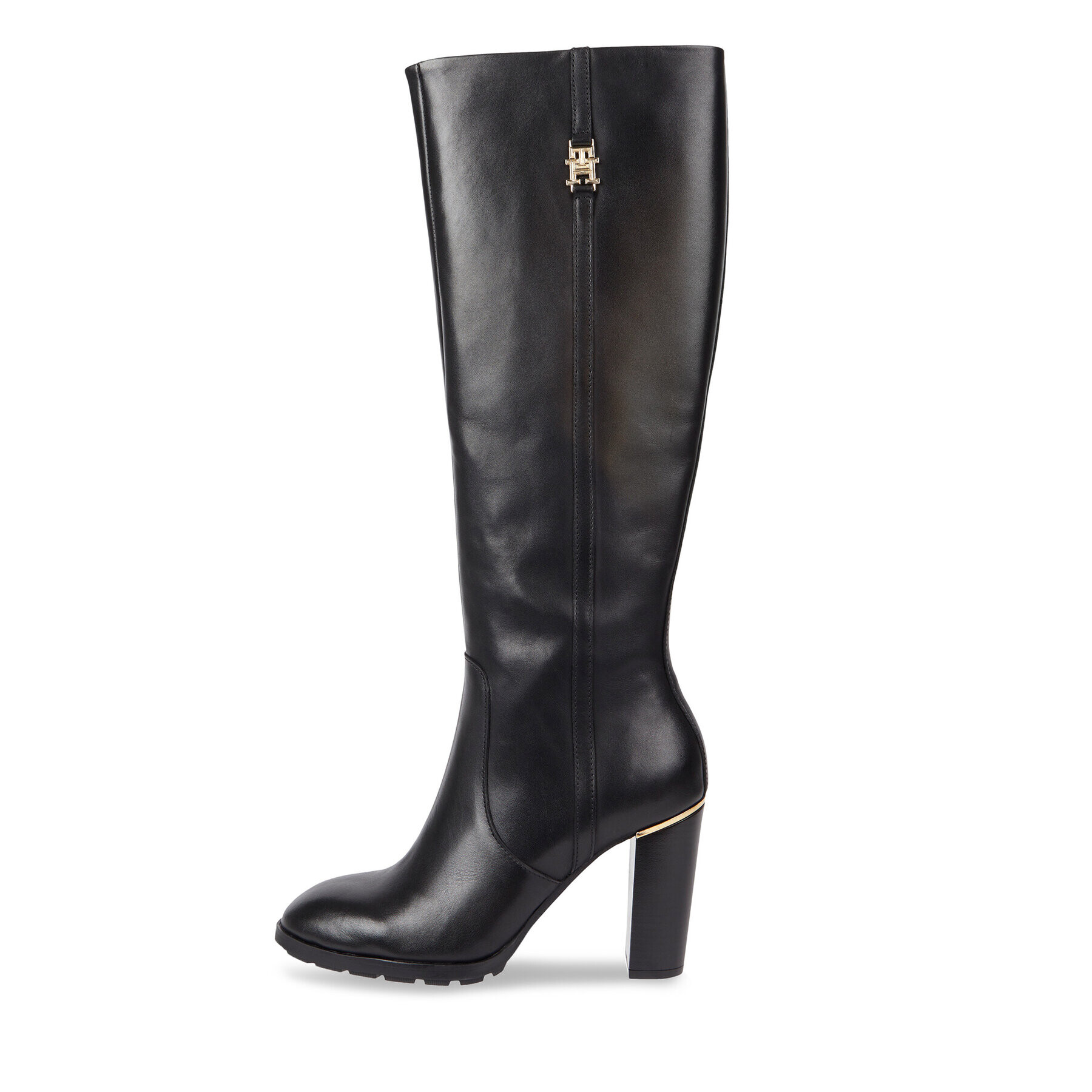 Tommy Hilfiger Zimski škornji Feminine Th Hardware Longboot FW0FW07541 Črna - Pepit.si