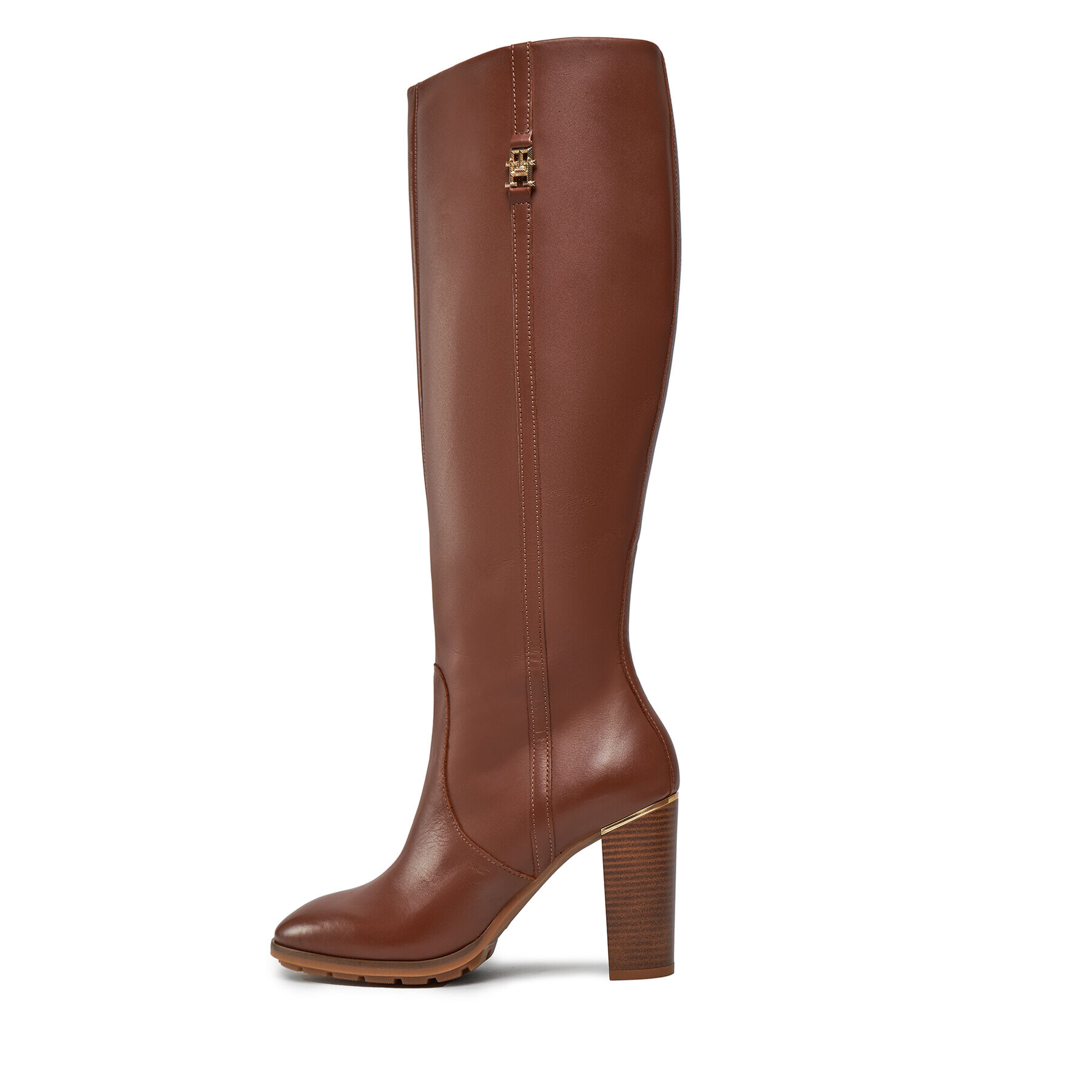 Tommy Hilfiger Zimski škornji Feminine Th Hardware Longboot FW0FW07541 Rjava - Pepit.si