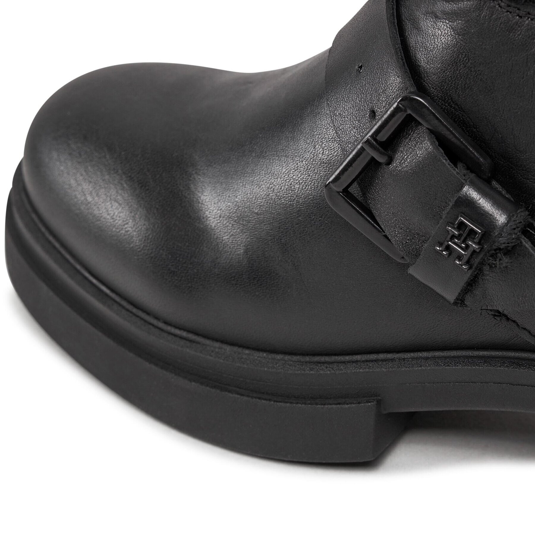 Tommy Hilfiger Zimski škornji Stretch Monochromatic Longboot FW0FW07611 Črna - Pepit.si