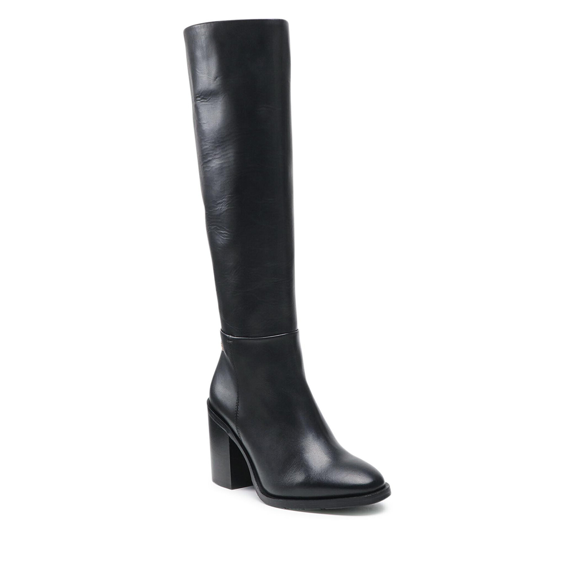 Tommy Hilfiger Zimski škornji Th Flag Stud Longboot FW0FW05949 Črna - Pepit.si