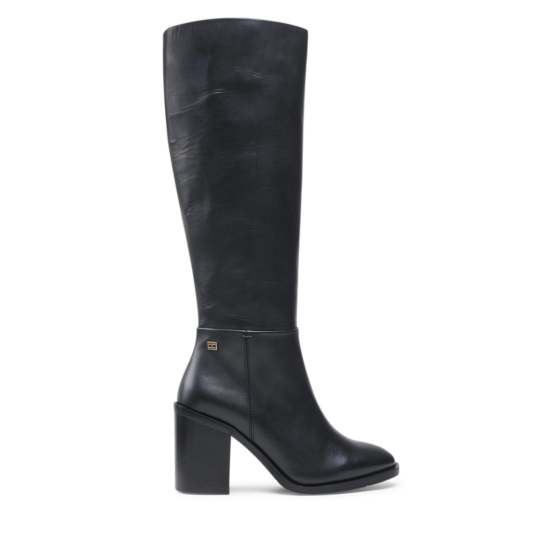 Tommy Hilfiger Zimski škornji Th Flag Stud Longboot FW0FW05949 Črna - Pepit.si