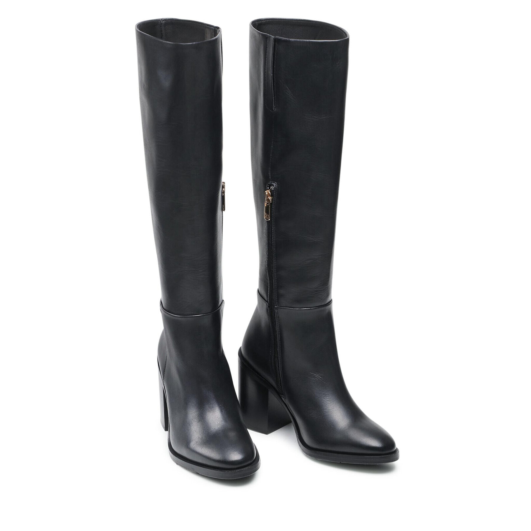 Tommy Hilfiger Zimski škornji Th Flag Stud Longboot FW0FW05949 Črna - Pepit.si