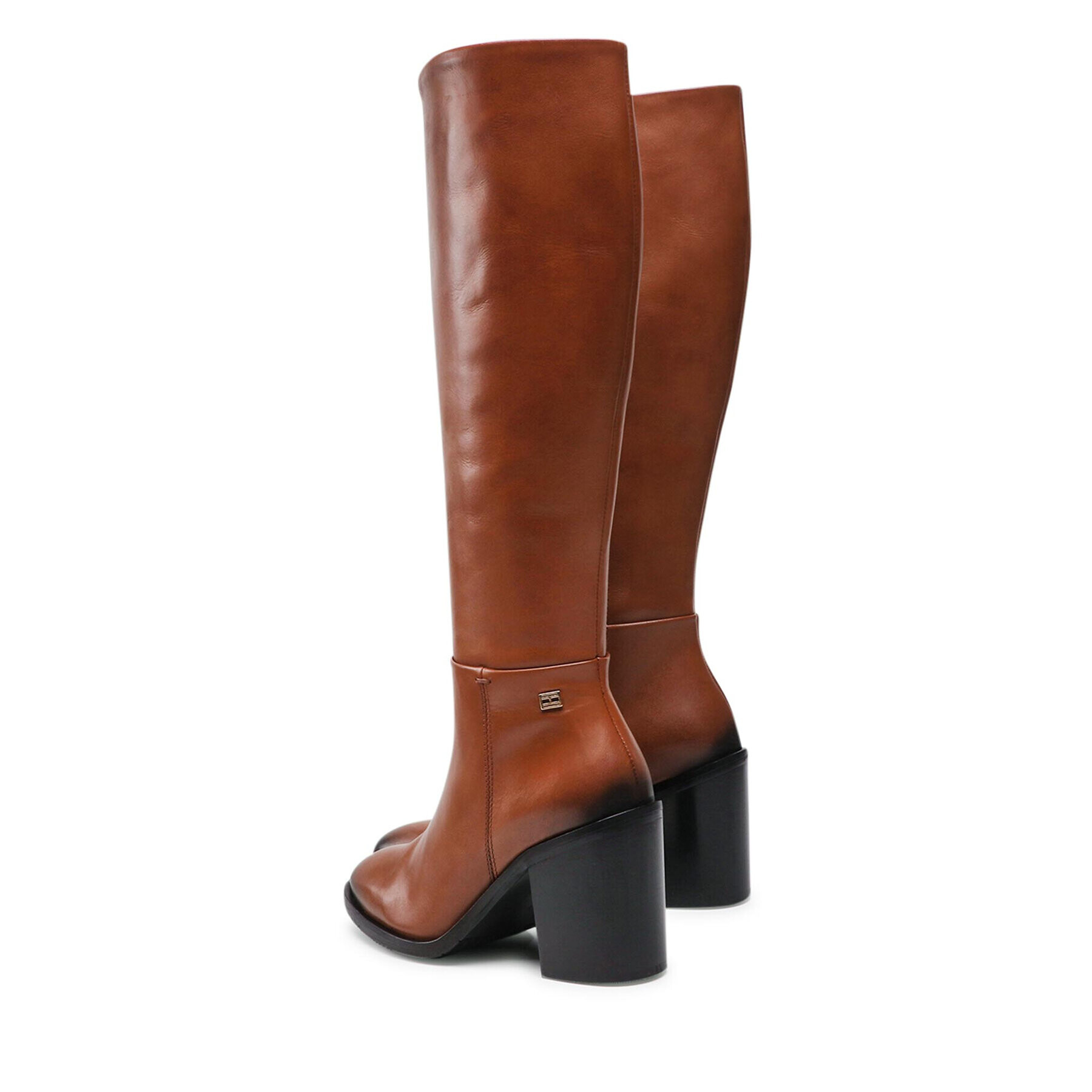 Tommy Hilfiger Zimski škornji Th Flag Stud Longboot FW0FW05949 Rjava - Pepit.si