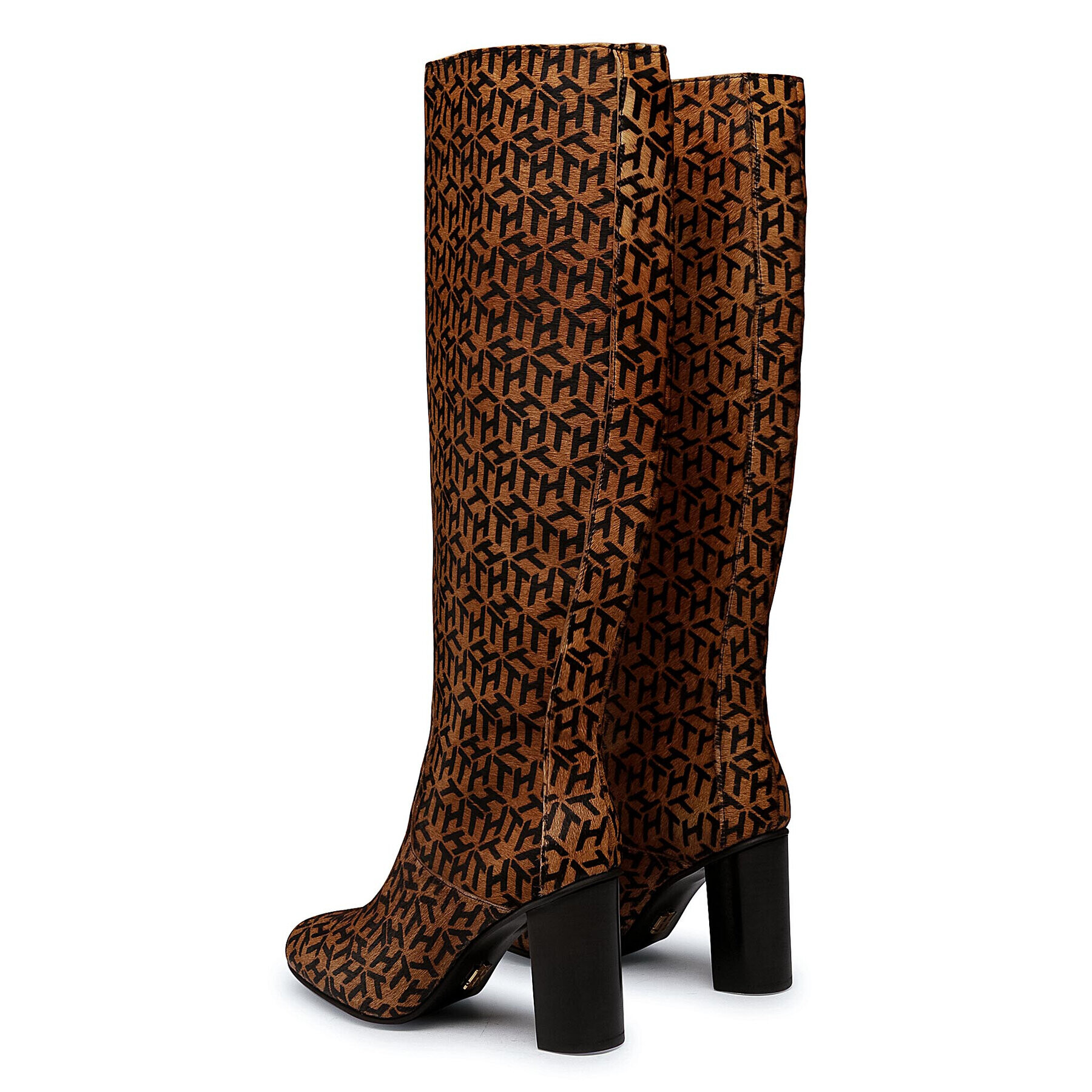 Tommy Hilfiger Zimski škornji Th Hair Calf High Heel Long Boot FW0FW05169 Rjava - Pepit.si