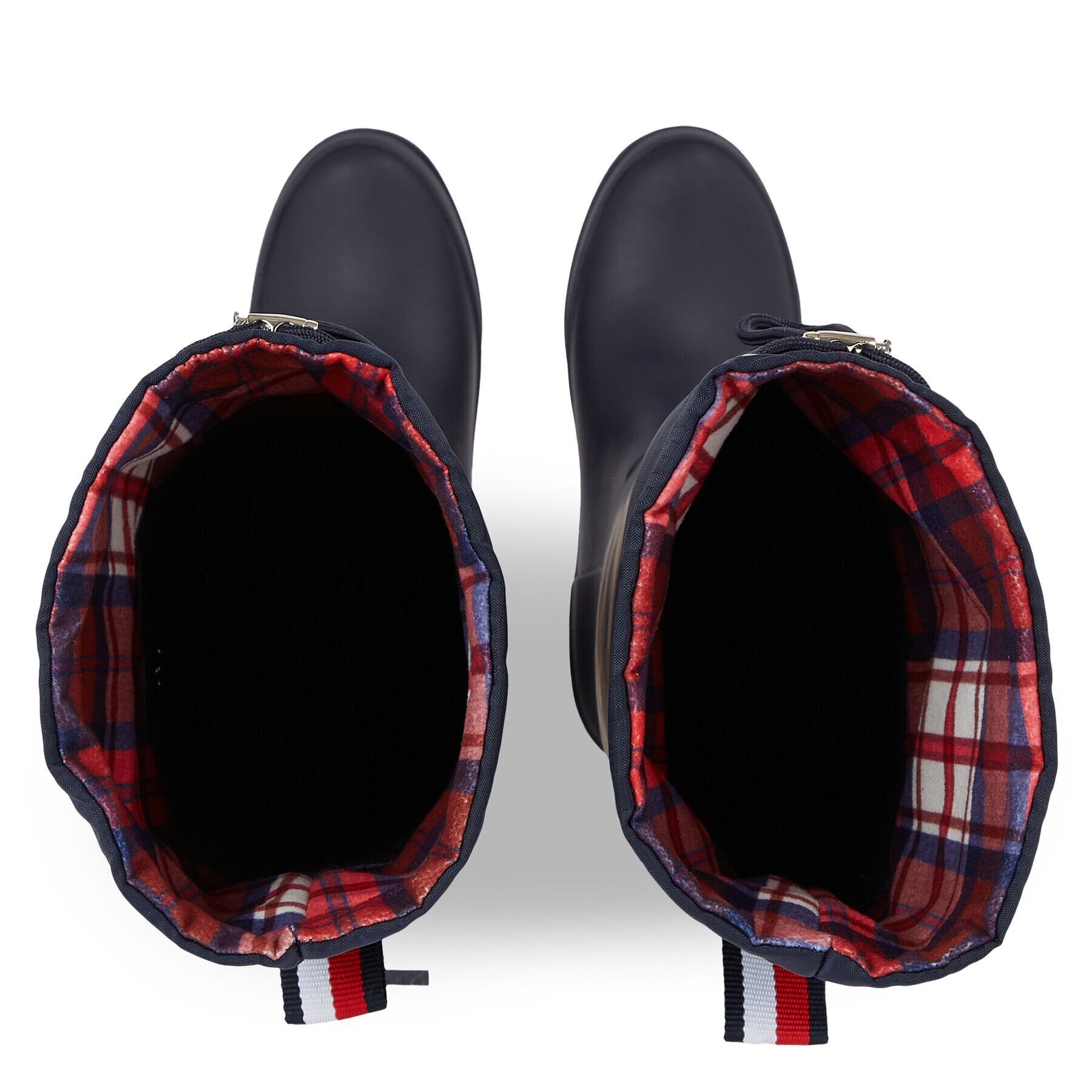 Tommy Hilfiger Zimski škornji Tommy Tartan Rubberboot FW0FW07664 Modra - Pepit.si