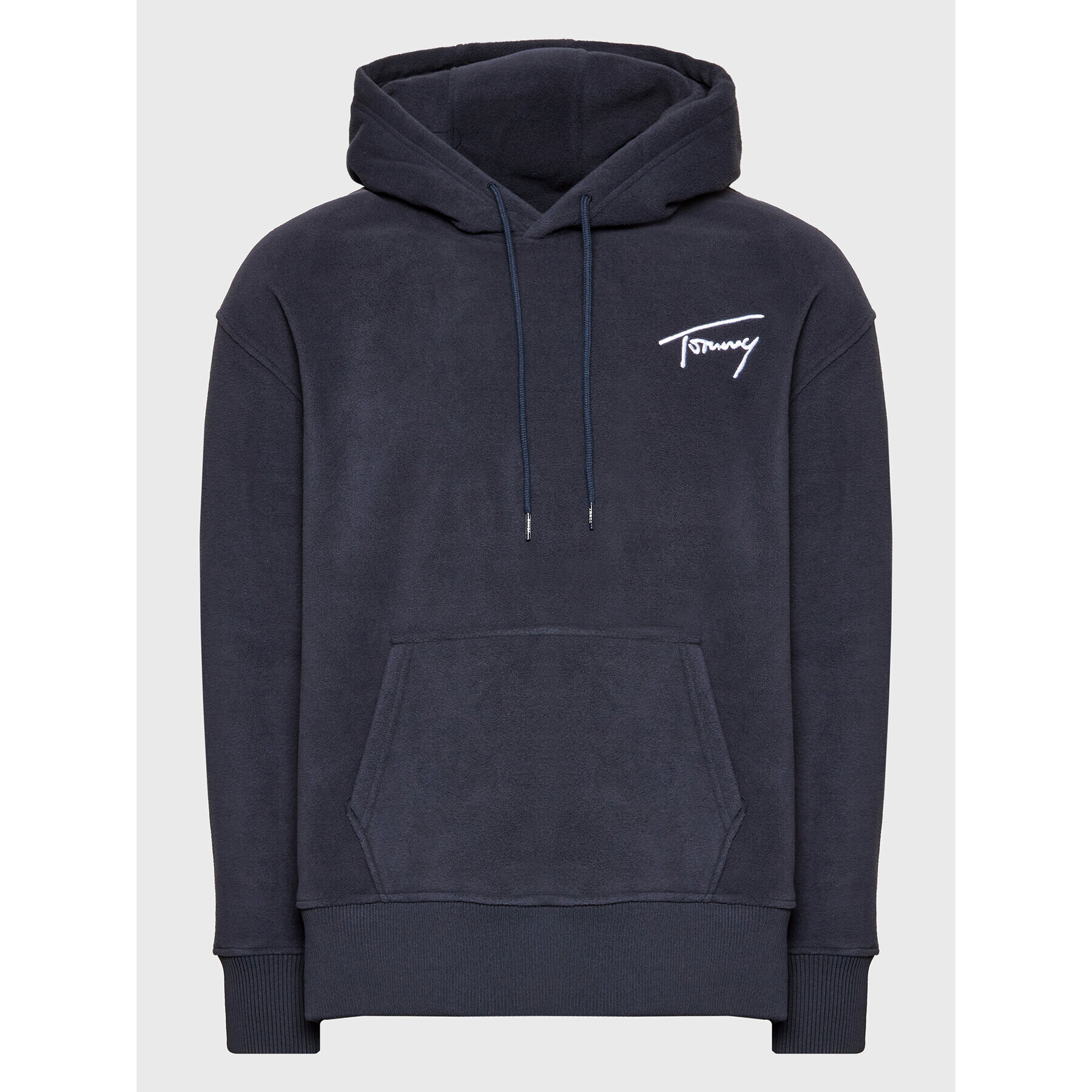 Tommy Jeans Flis Signature DM0DM15030 Mornarsko modra Relaxed Fit - Pepit.si