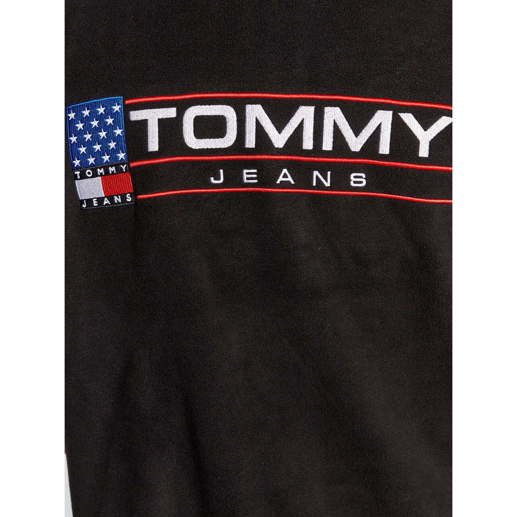 Tommy Jeans Flis Skater Modern Sport DM0DM15687 Črna Oversize - Pepit.si