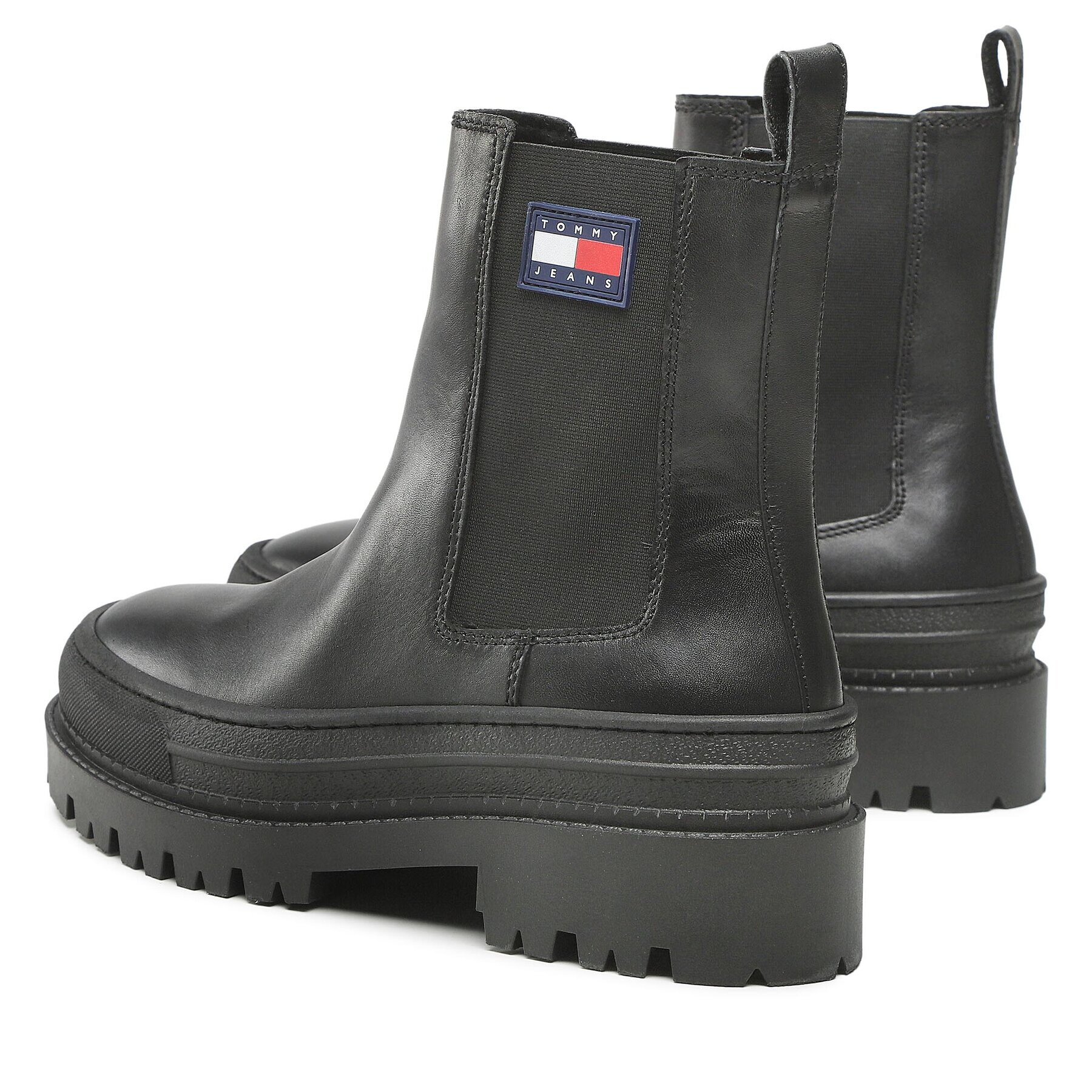 Tommy Jeans Gležnjarji Chelsea Foxing Detail Chelsea Boot EM0EM01062 Črna - Pepit.si