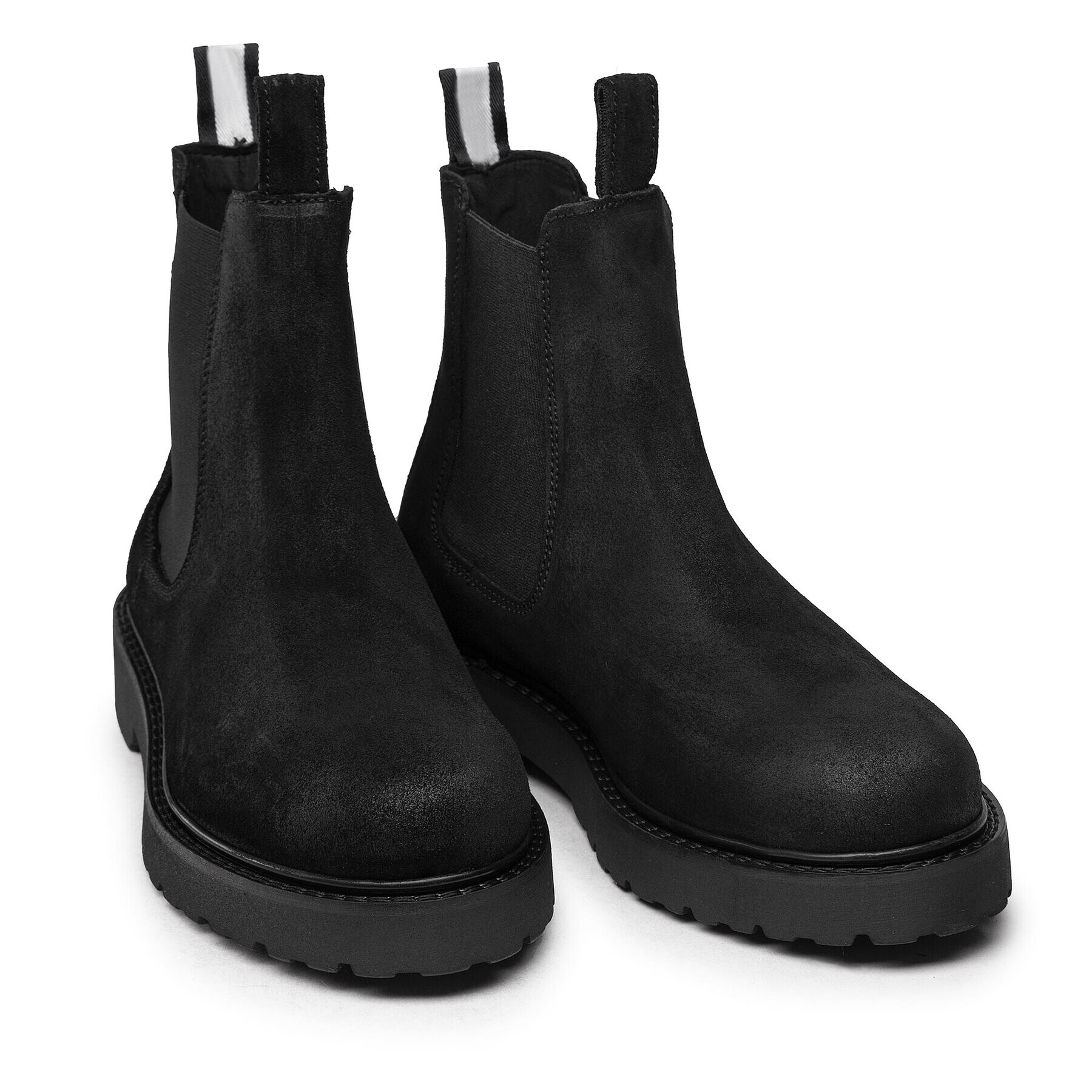 Tommy Jeans Gležnjarji Chelsea Suede Chelsea Boot EM0EM00829 Črna - Pepit.si