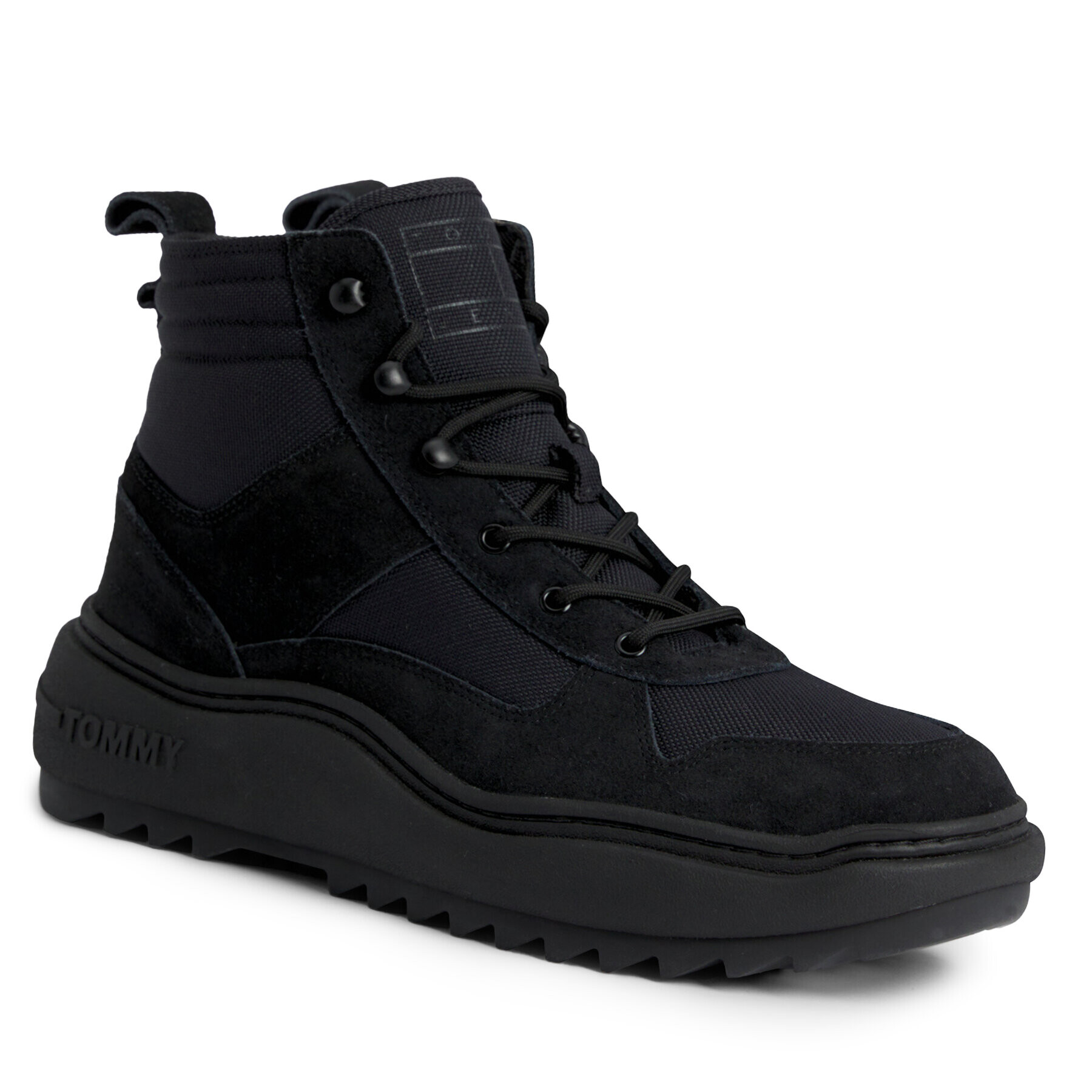 Tommy Jeans Gležnjarji Tjm Mix Material Boot EM0EM01245 Črna - Pepit.si