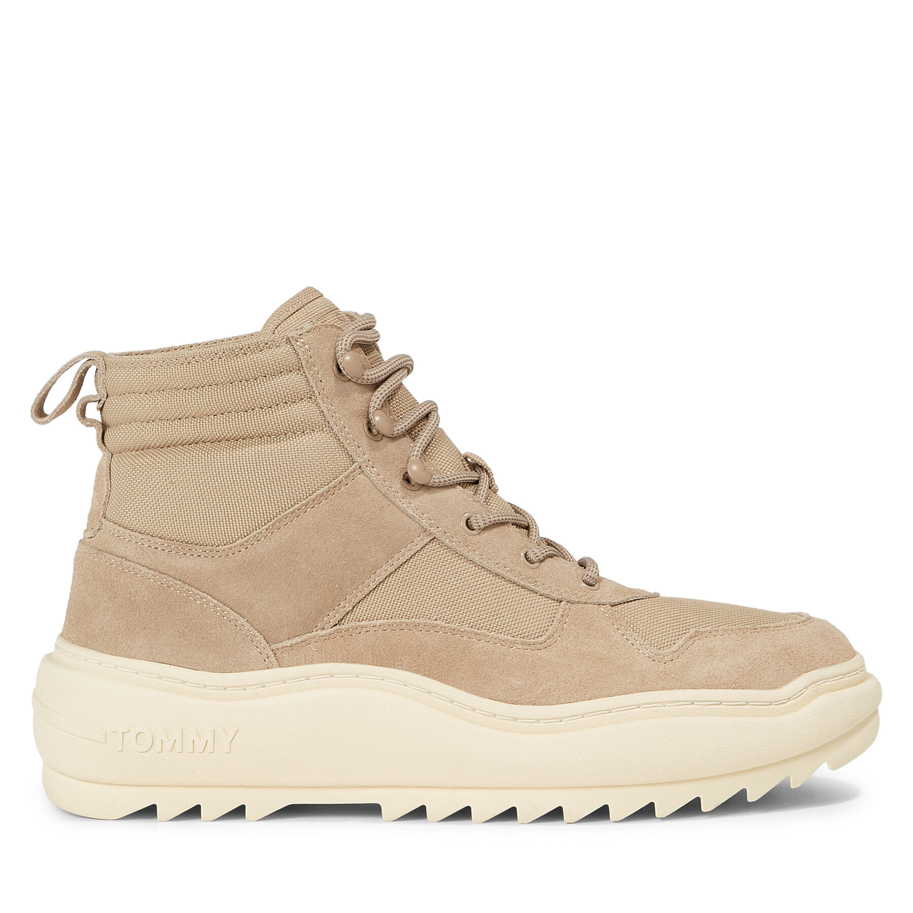 Tommy Jeans Gležnjarji Tjm Mix Material Boot EM0EM01245 Khaki - Pepit.si