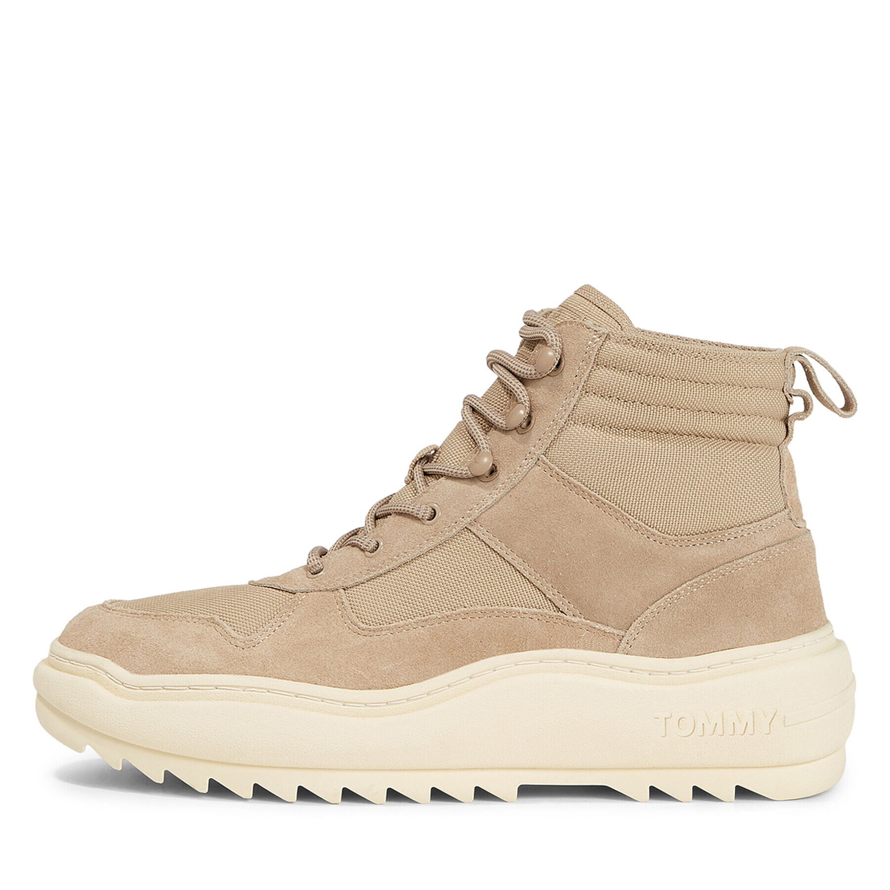 Tommy Jeans Gležnjarji Tjm Mix Material Boot EM0EM01245 Khaki - Pepit.si