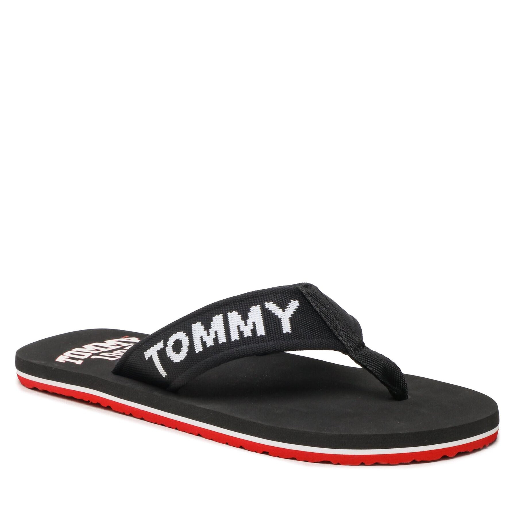 Tommy Jeans Japonke Flip Flop Logo Tape EM0EM01147 Črna - Pepit.si