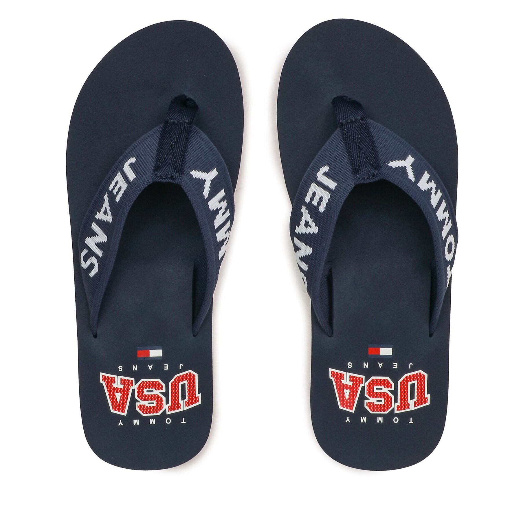 Tommy Jeans Japonke Flip Flop Logo Tape EM0EM01147 Mornarsko modra - Pepit.si