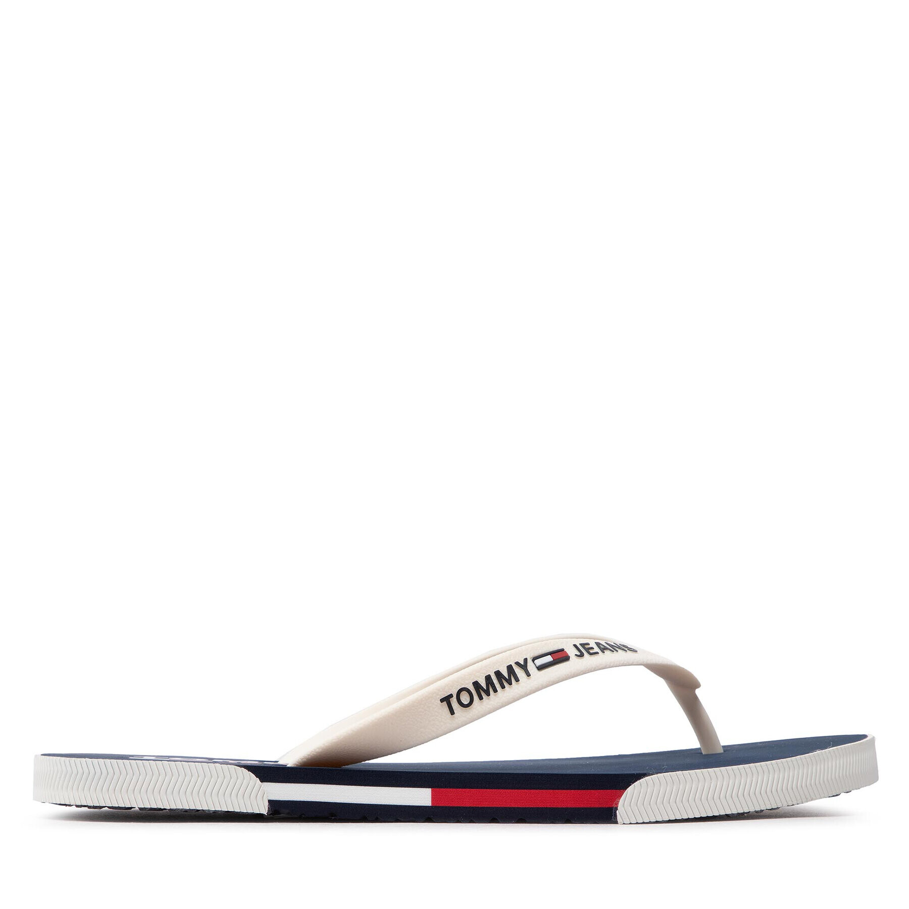 Tommy Jeans Japonke Mens Flag Beach Sandal EM0EM01032 Bela - Pepit.si