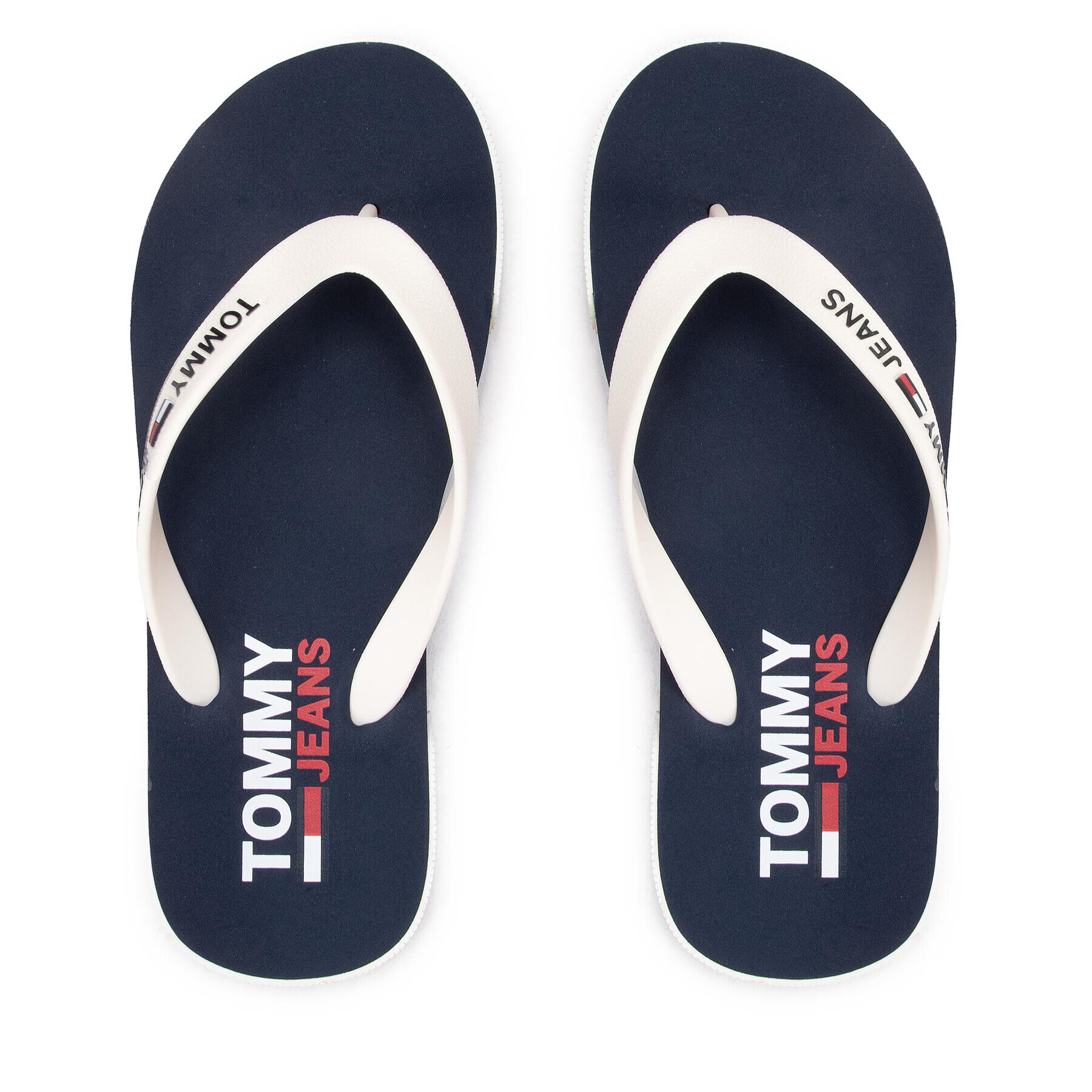 Tommy Jeans Japonke Mens Flag Beach Sandal EM0EM01032 Bela - Pepit.si