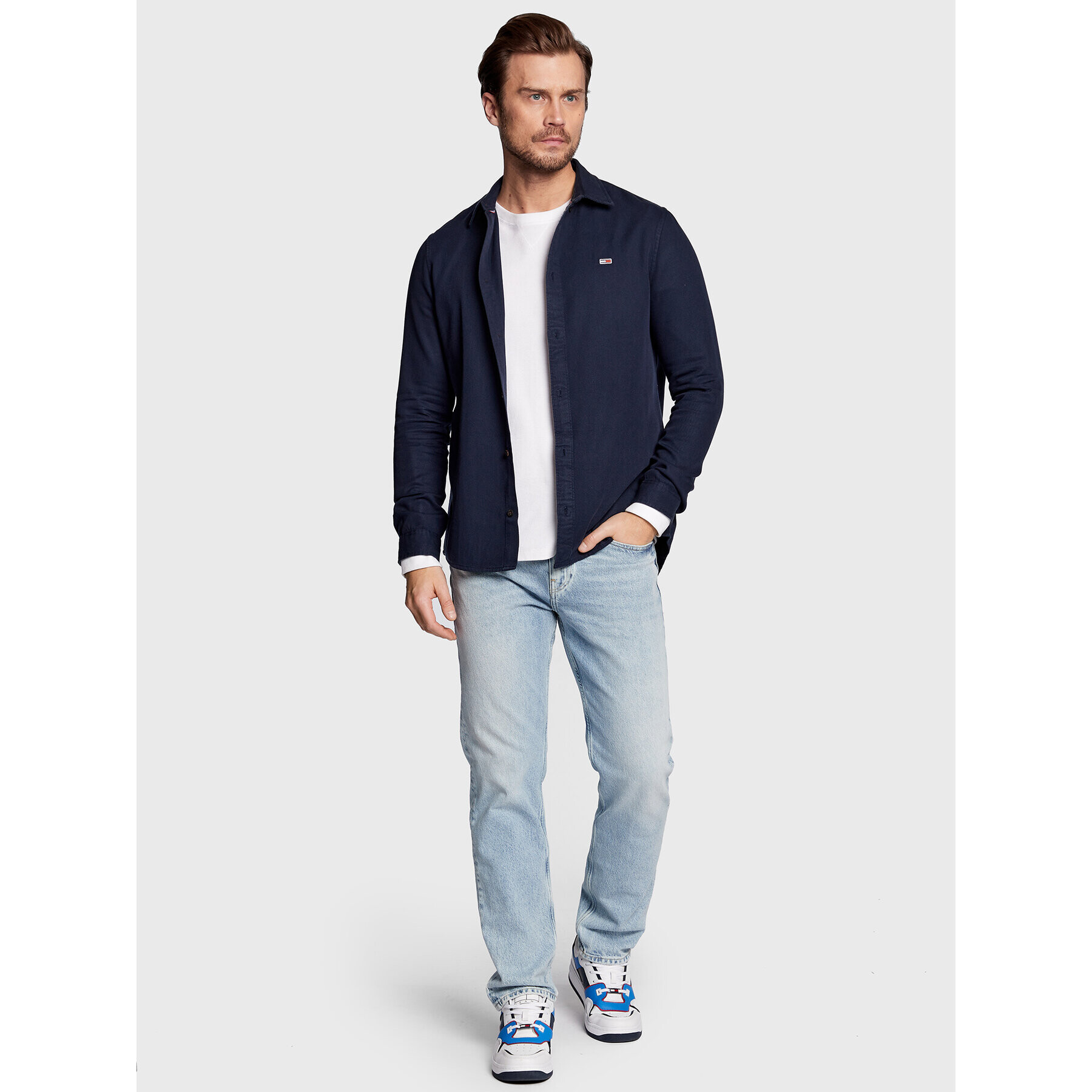 Tommy Jeans Jeans hlače Ethan DM0DM15574 Modra Relaxed Fit - Pepit.si