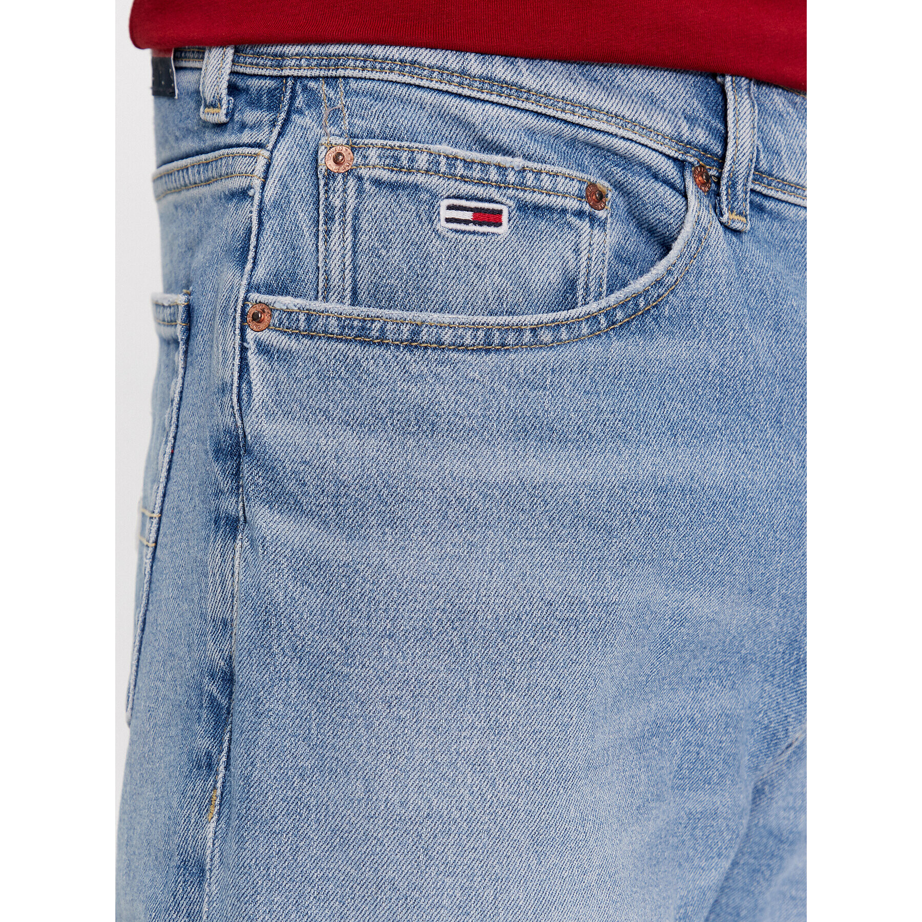 Tommy Jeans Jeans hlače Ethan DM0DM18179 Modra Straight Fit - Pepit.si