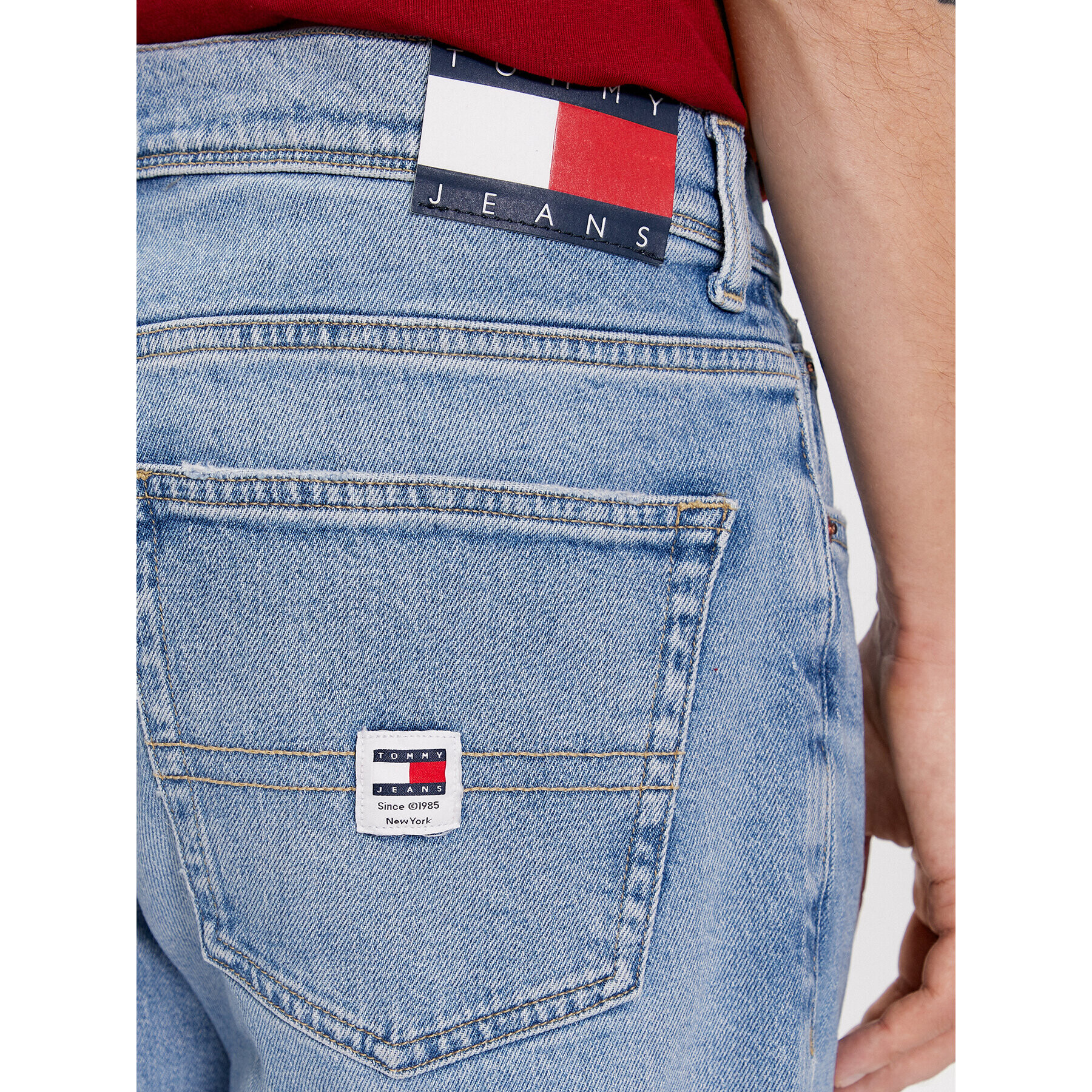 Tommy Jeans Jeans hlače Ethan DM0DM18179 Modra Straight Fit - Pepit.si