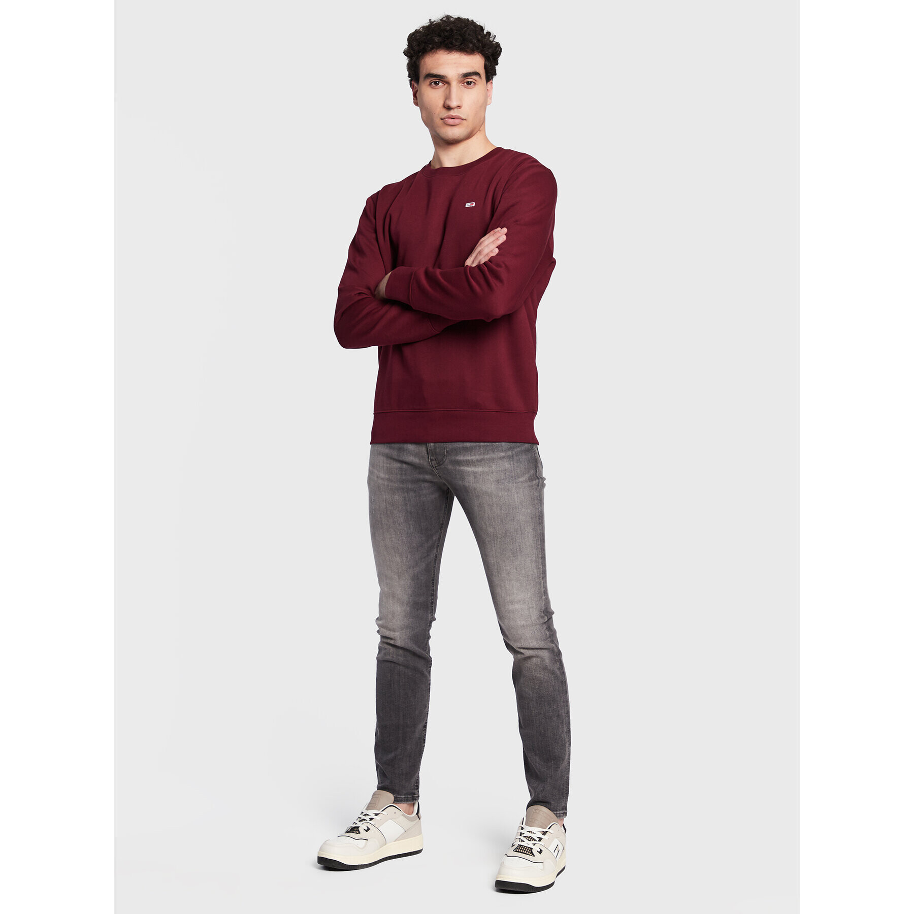 Tommy Jeans Jeans hlače Simon DM0DM15598 Siva Skinny Fit - Pepit.si