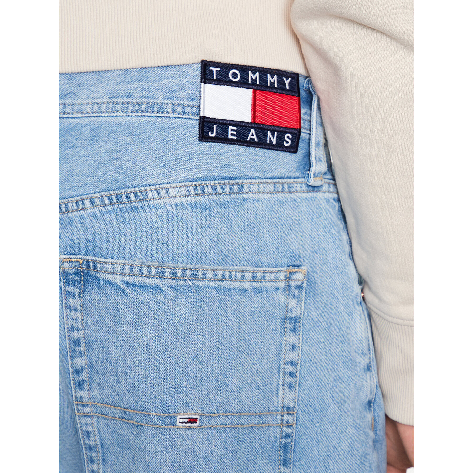 Tommy Jeans Jeans kratke hlače Aiden DM0DM16156 Modra Baggy Fit - Pepit.si