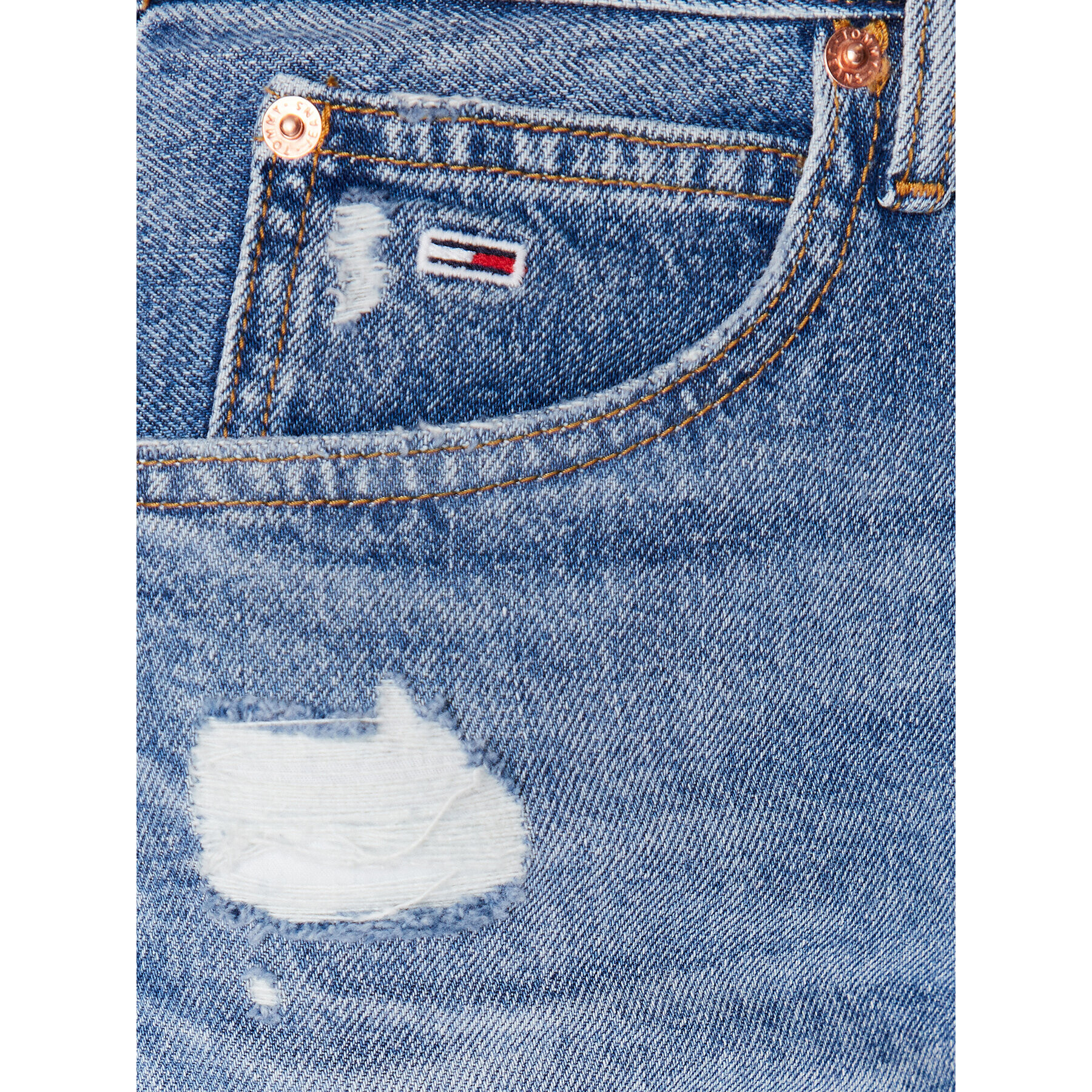 Tommy Jeans Jeans kratke hlače DW0DW15592 Modra Regular Fit - Pepit.si