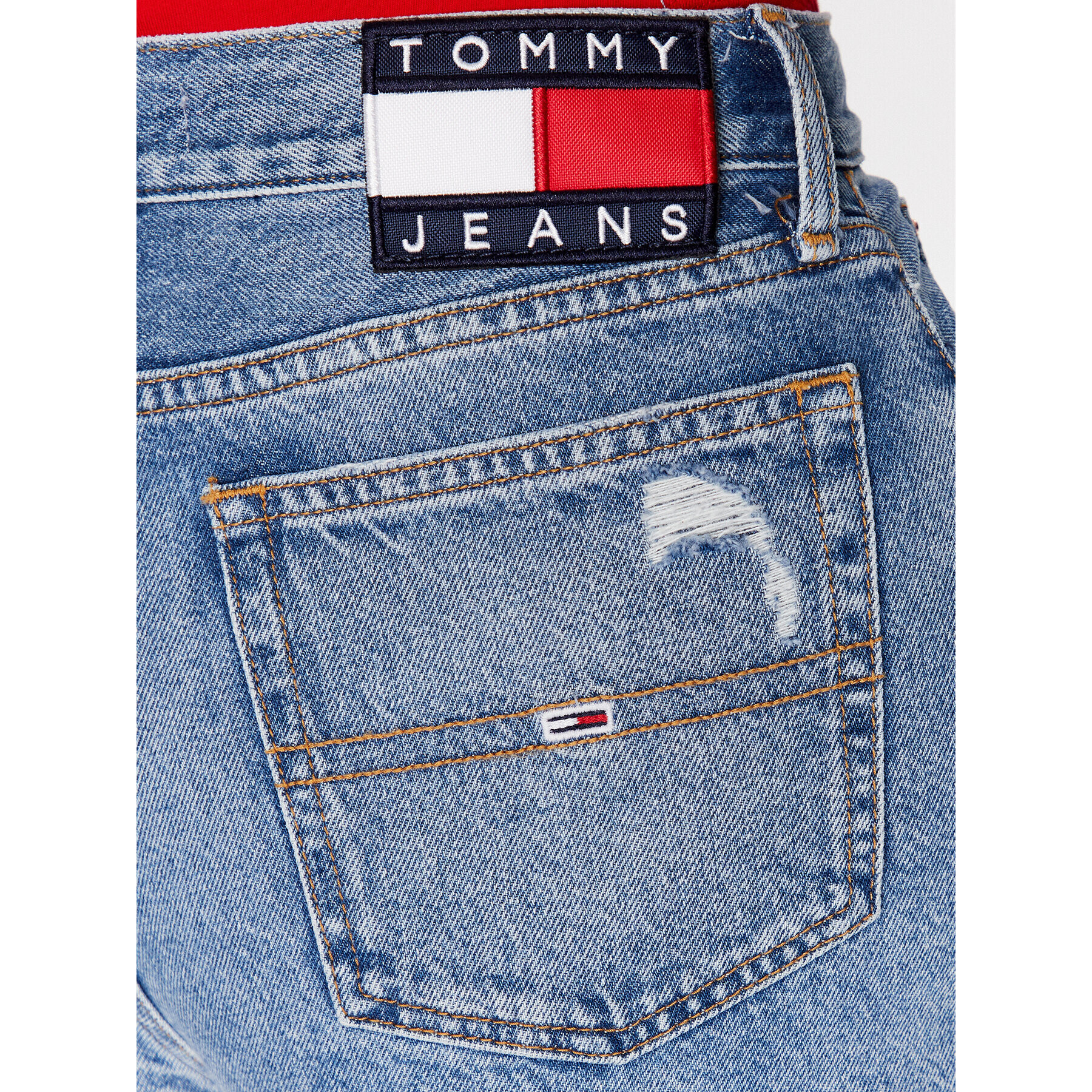 Tommy Jeans Jeans kratke hlače DW0DW15592 Modra Regular Fit - Pepit.si