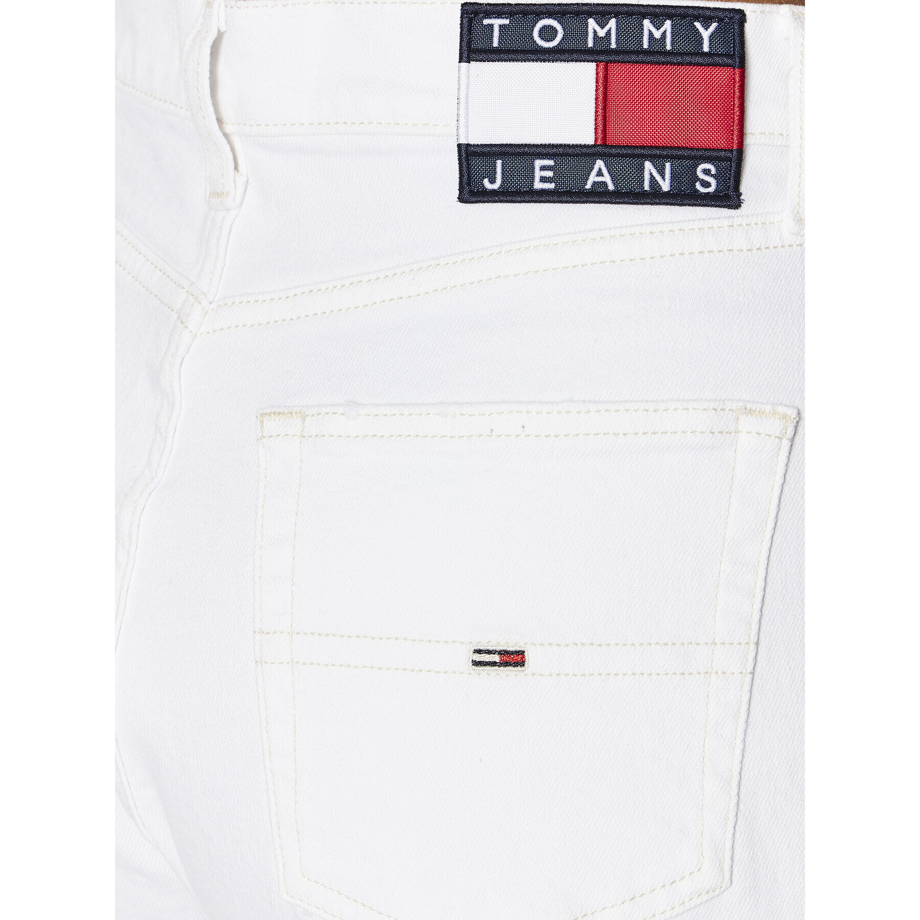 Tommy Jeans Jeans kratke hlače Harper DW0DW12516 Bela Regular Fit - Pepit.si