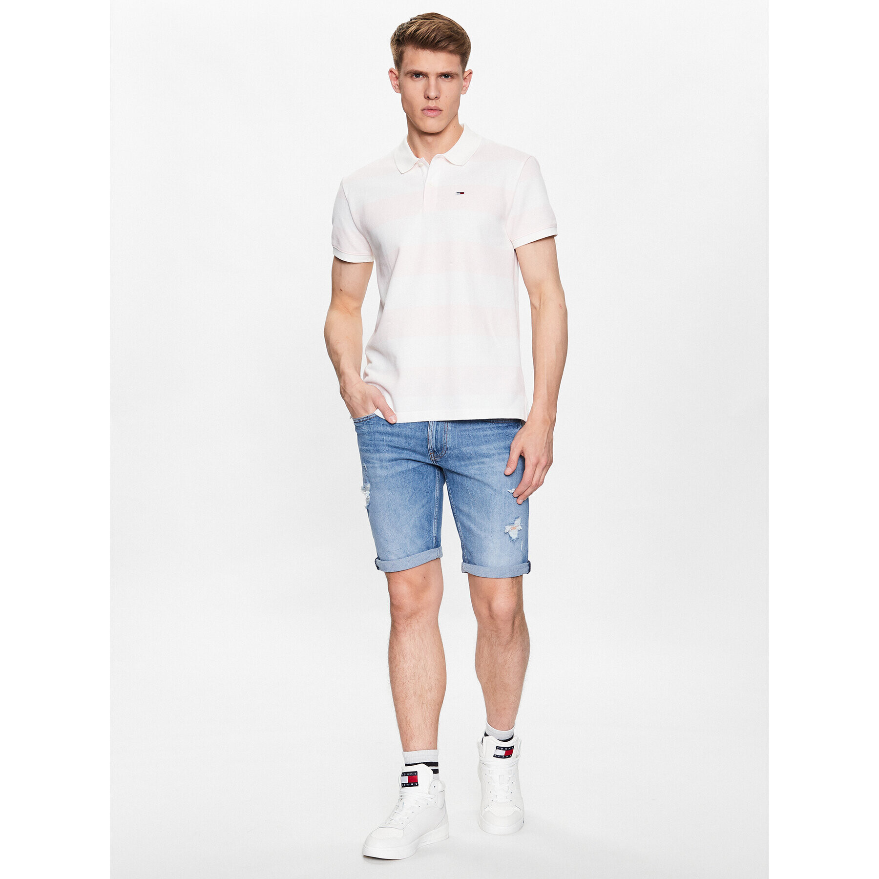 Tommy Jeans Jeans kratke hlače Ronnie DM0DM16148 Modra Relaxed Fit - Pepit.si