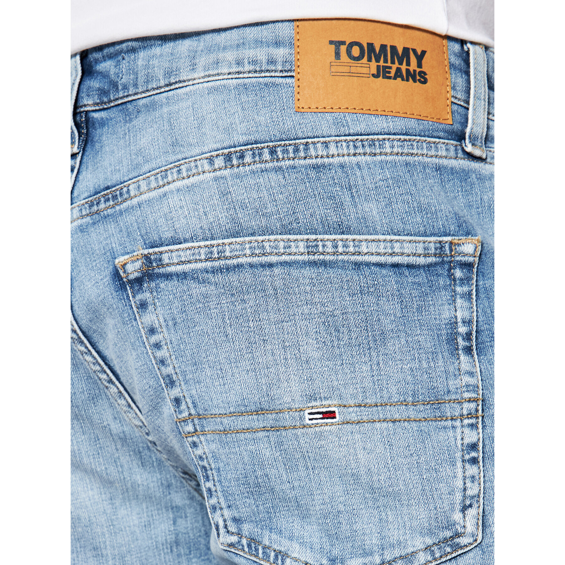 Tommy Jeans Jeans kratke hlače Scanton DM0DM10559 Modra Slim Fit - Pepit.si