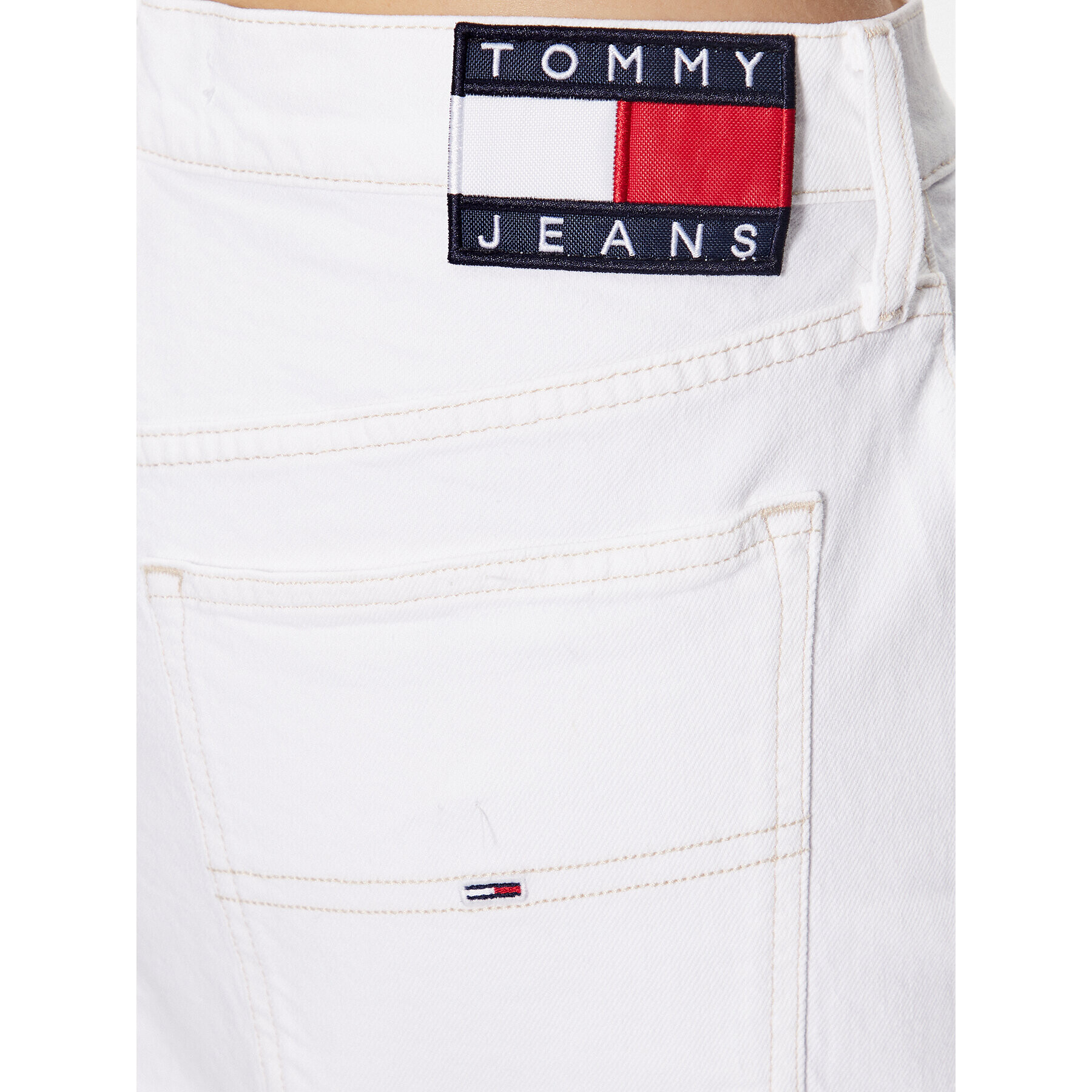 Tommy Jeans Jeans krilo Izzie DW0DW15629 Bela Regular Fit - Pepit.si